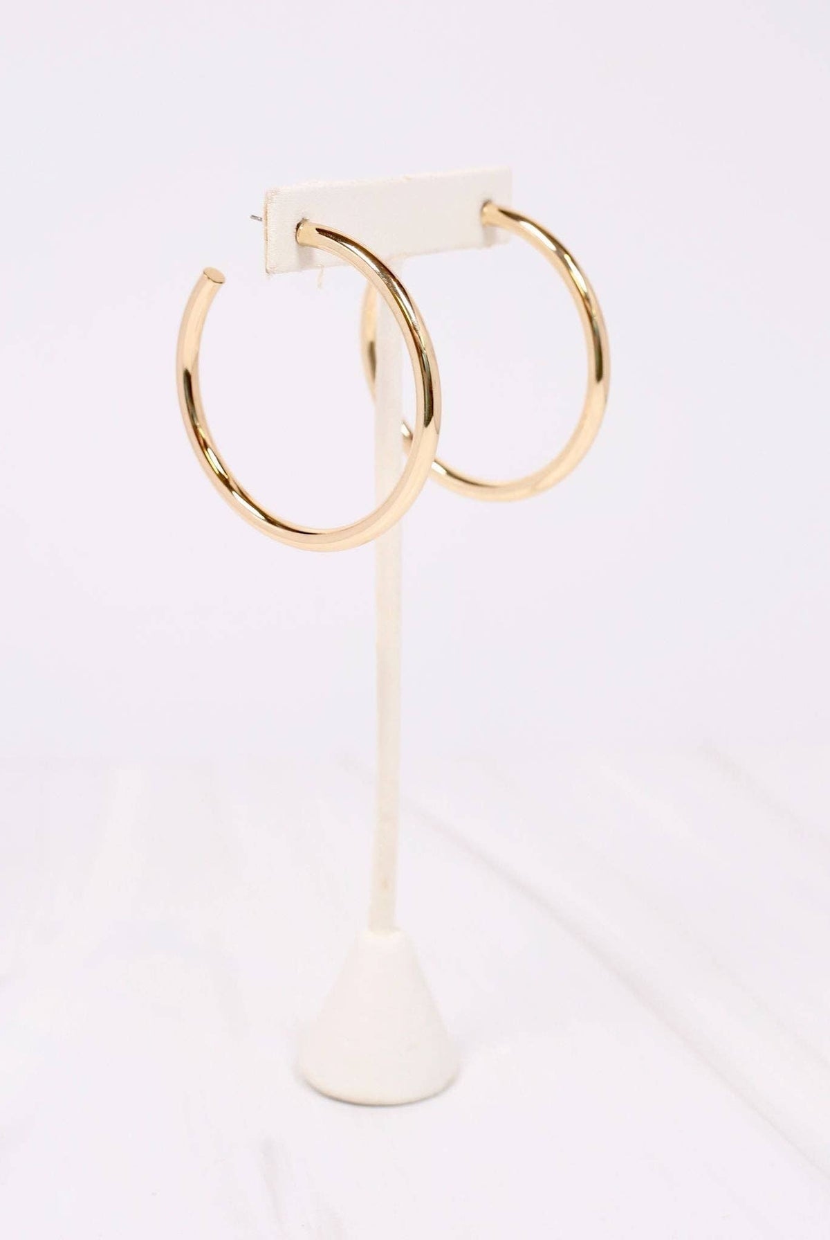 Arden Satin Hoop Earring GOLD - A'Bekah's Boutique