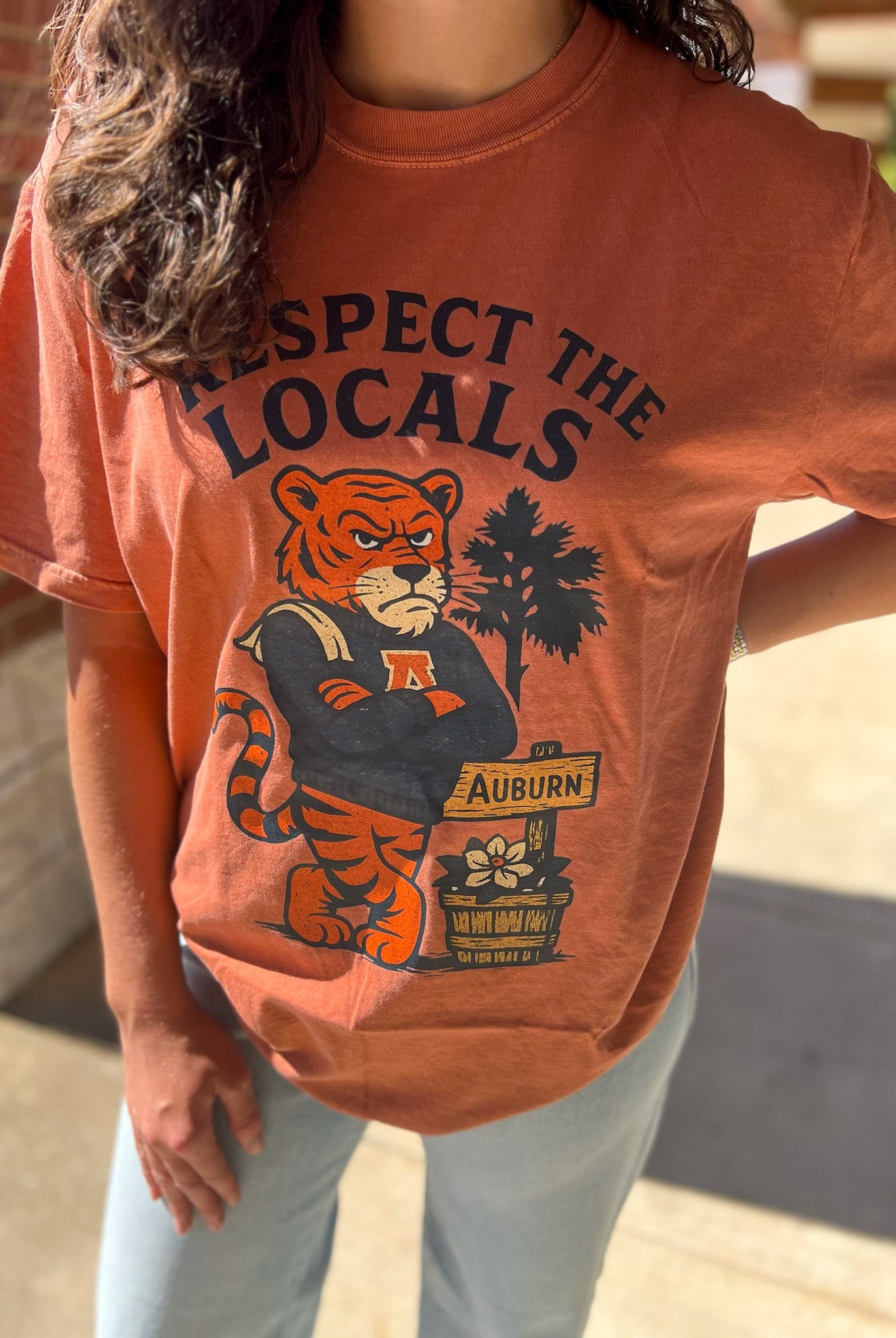 Auburn Respect the Locals Tiger Orange T-Shirt - A'Bekah's Boutique