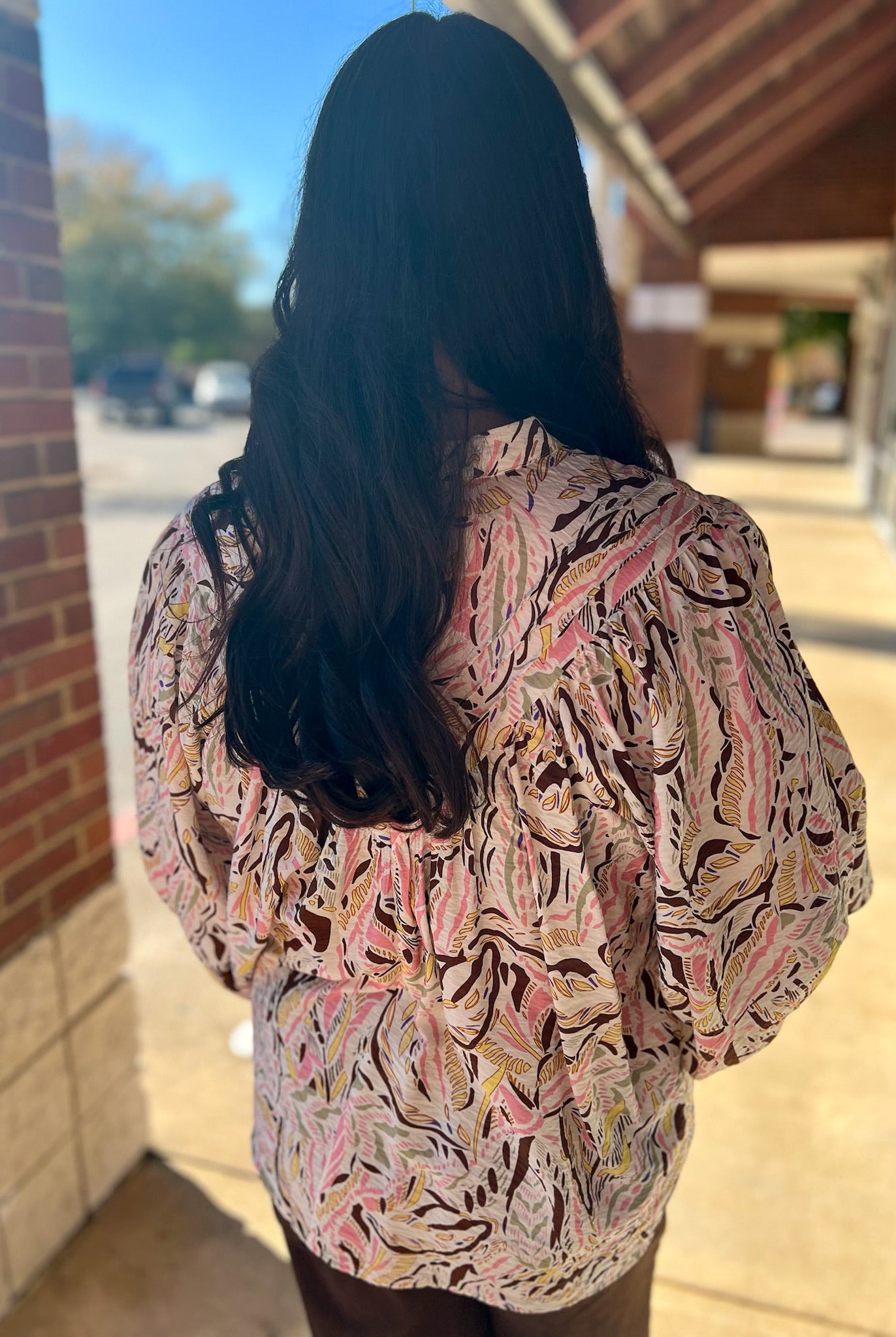 Blush Cocoa Long Sleeve Button Up Top - A'Bekah's Boutique