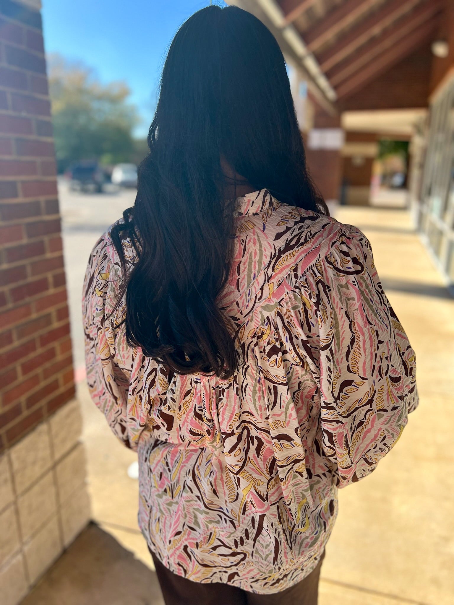 Blush Cocoa Long Sleeve Button Up Top - A'Bekah's Boutique