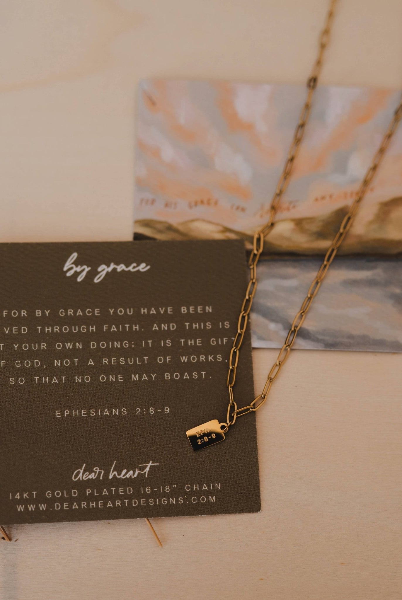 By Grace Mini Tag Necklace | Christian Jewelry - A'Bekah's Boutique