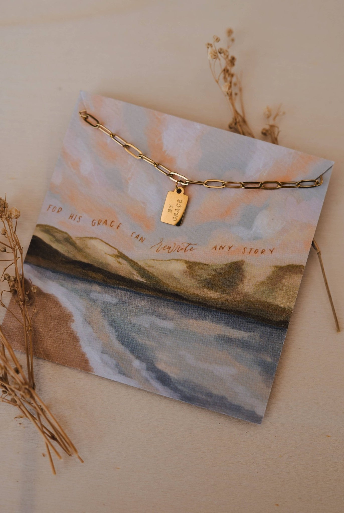 By Grace Mini Tag Necklace | Christian Jewelry - A'Bekah's Boutique