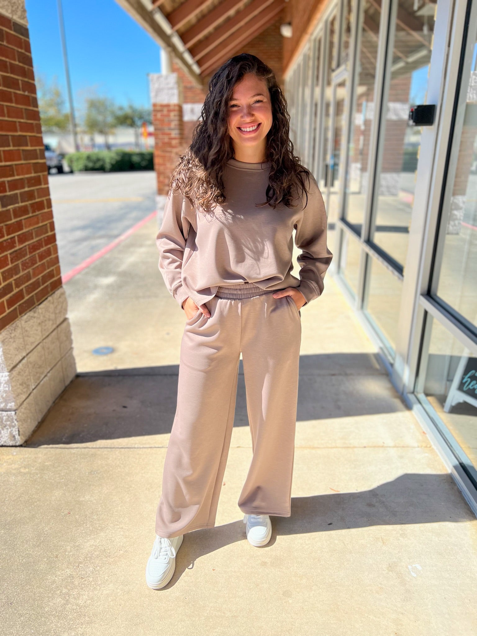 Cocoa Scuba Long Sleeve Pant Set - A'Bekah's Boutique