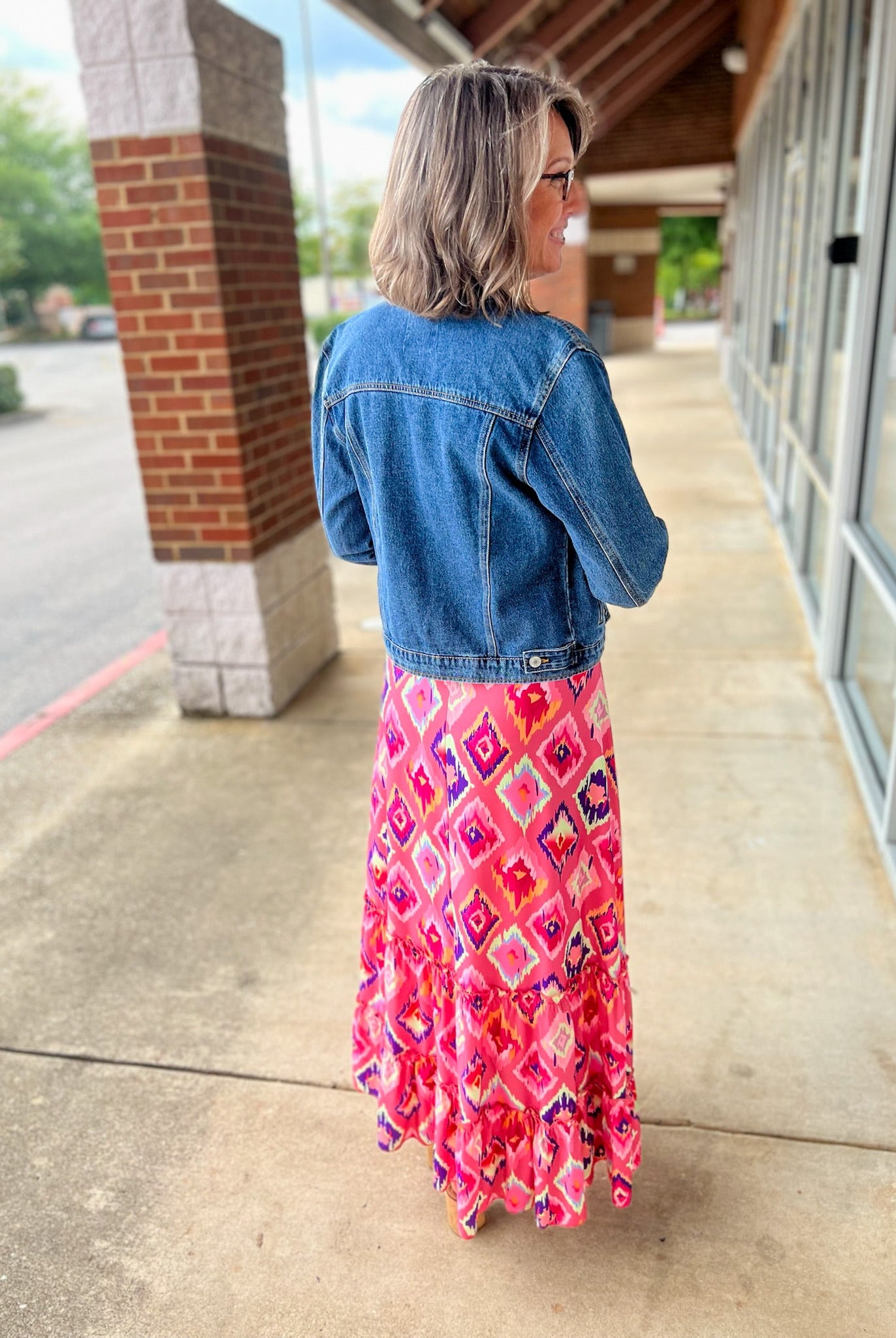 Come Along Pink Printed Tiered Maxi Skirt - A'Bekah's Boutique