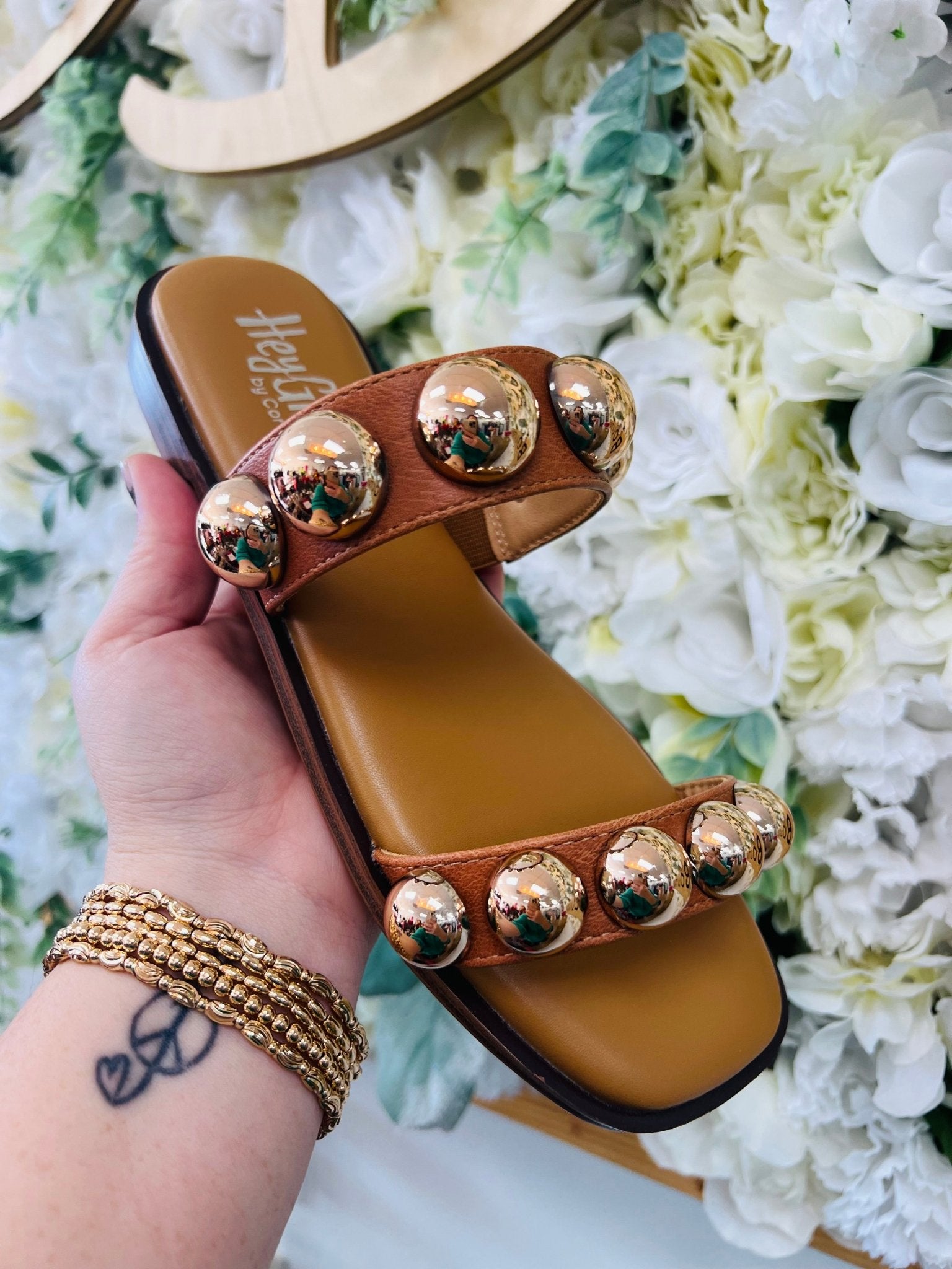 Corkys Catch a Buzz Double Strap Cognac Sandals - A'Bekah's Boutique