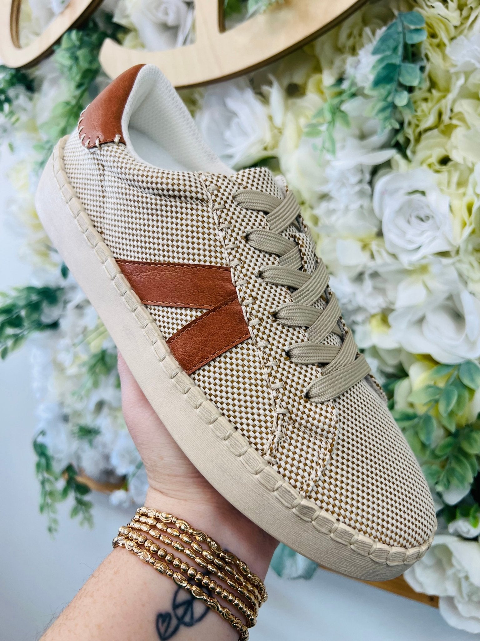 Corkys Friend Zone Cognac Combo Lace Up Sneakers - A'Bekah's Boutique
