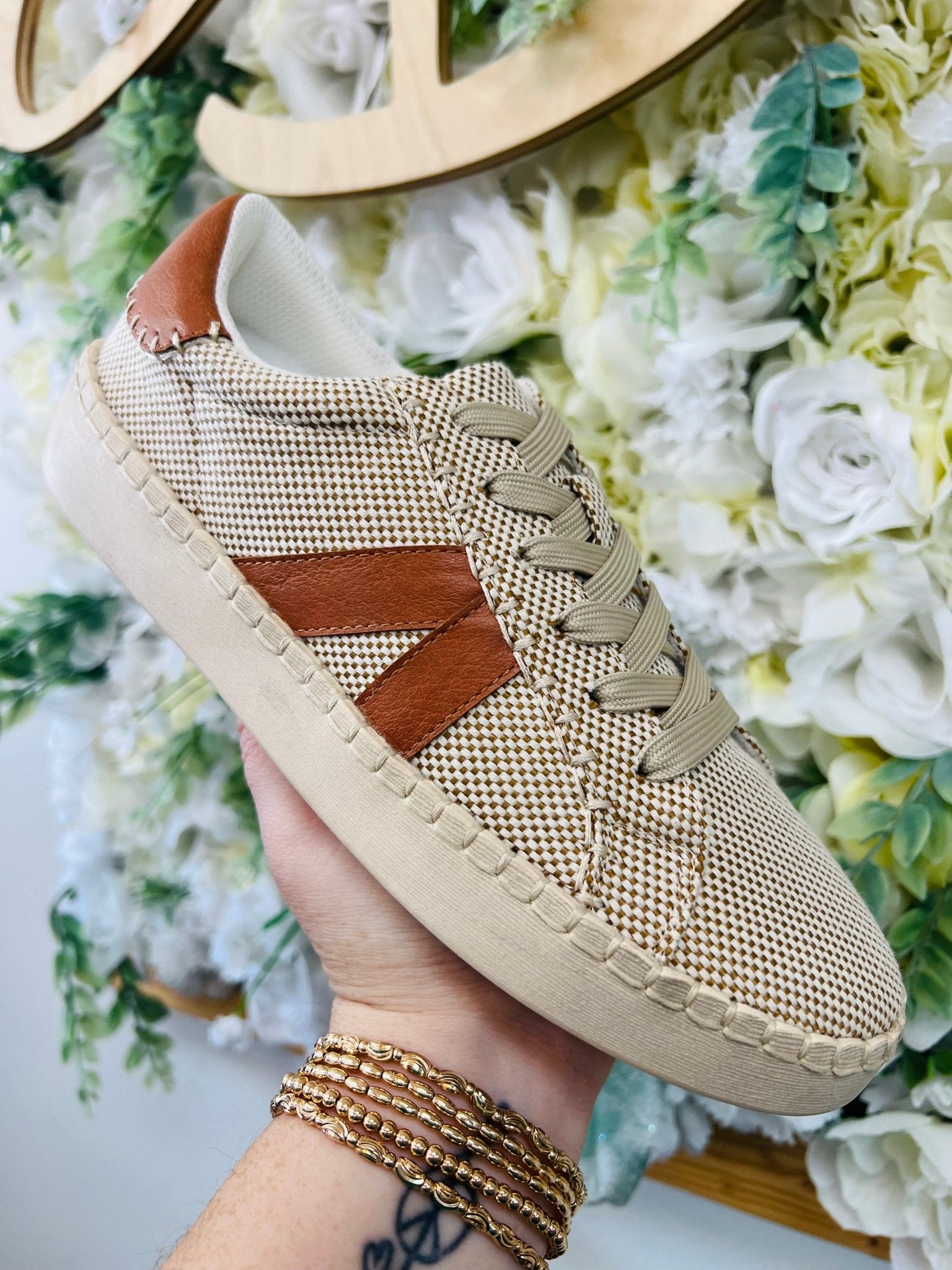 Corkys Friend Zone Cognac Combo Lace Up Sneakers - A'Bekah's Boutique
