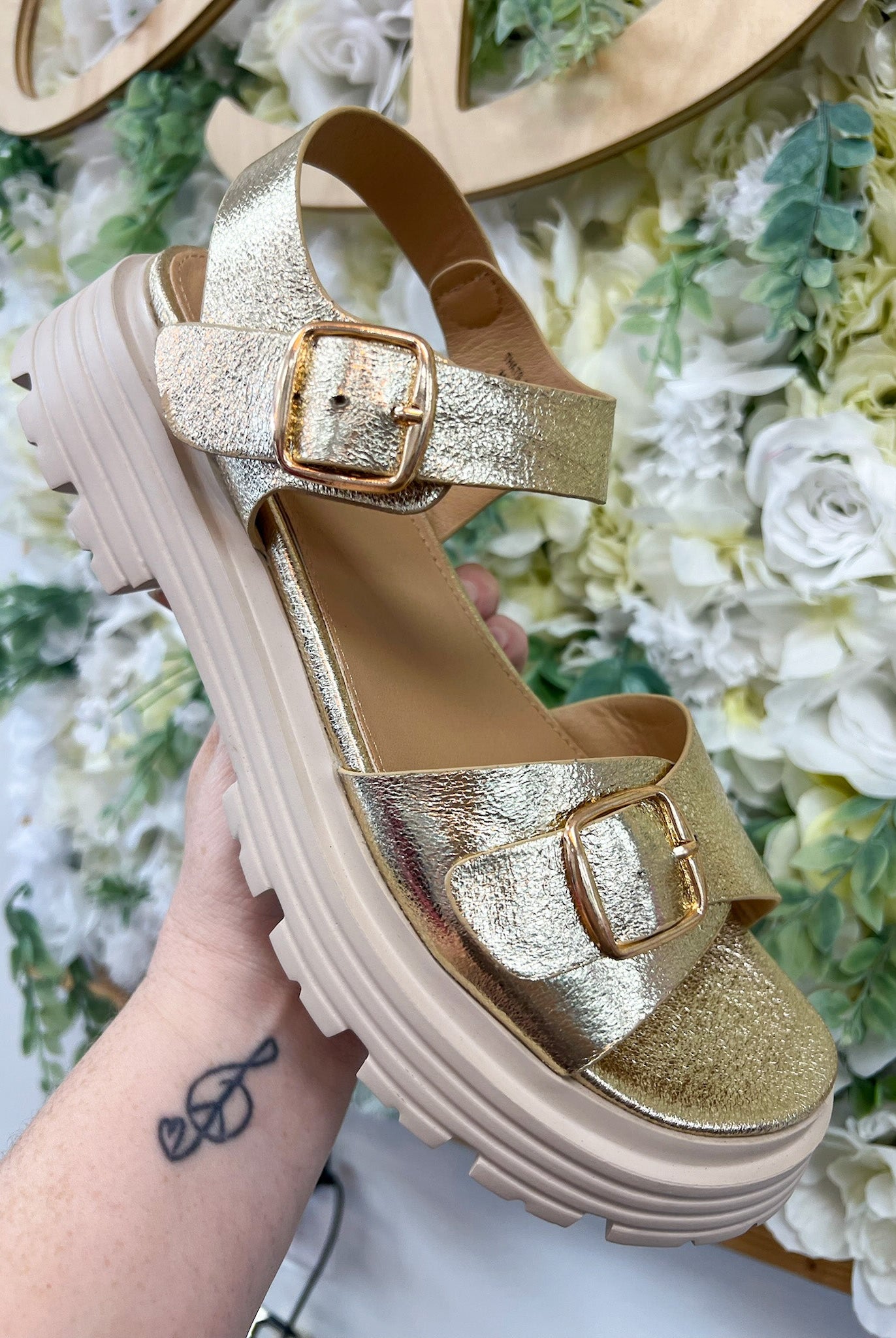 Corkys Gold That's Just Me Two Strap Sandal - A'Bekah's Boutique