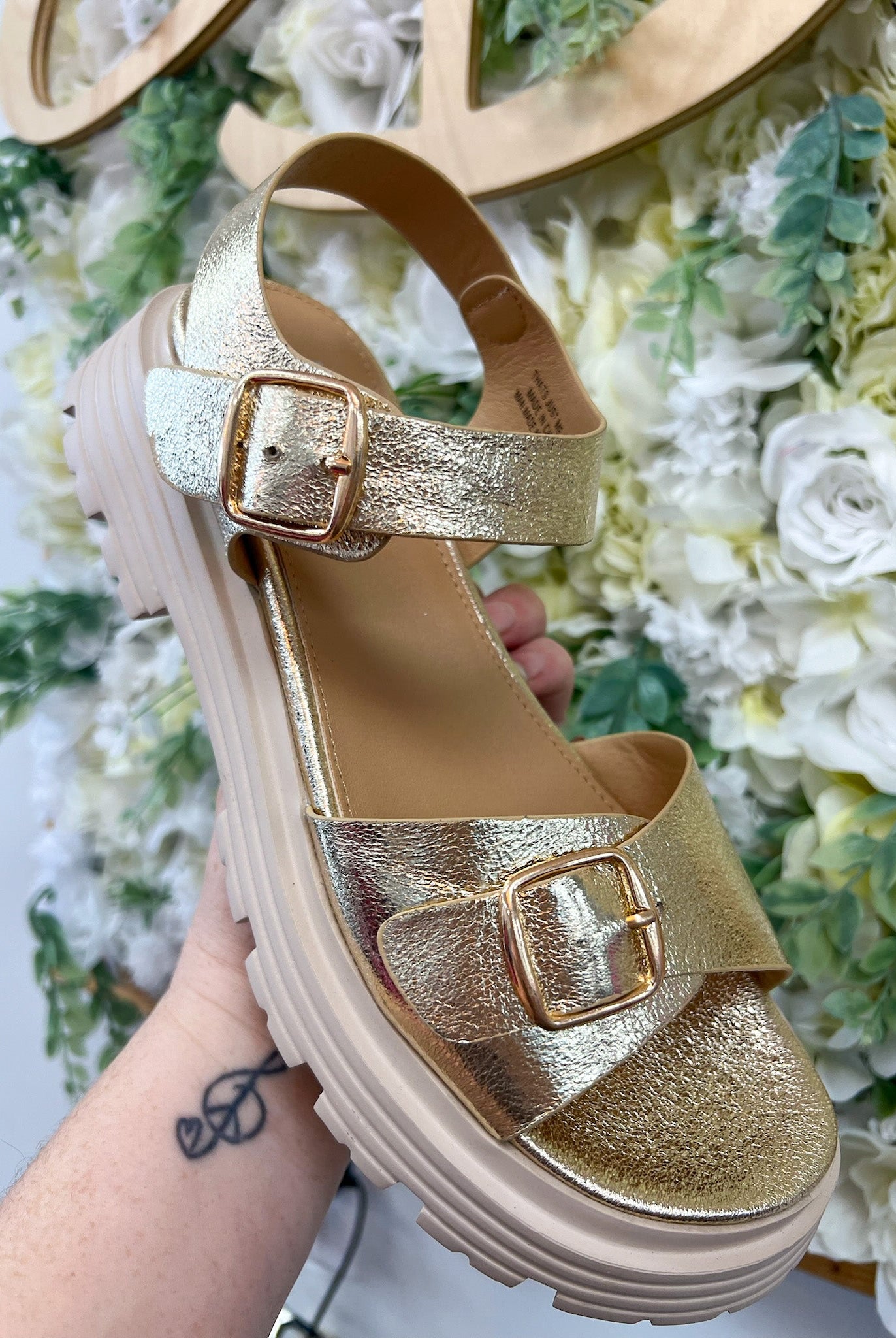 Corkys Gold That's Just Me Two Strap Sandal - A'Bekah's Boutique