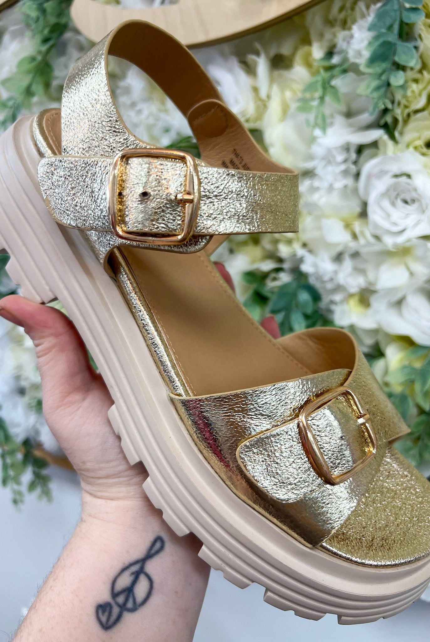 Corkys Gold That's Just Me Two Strap Sandal - A'Bekah's Boutique