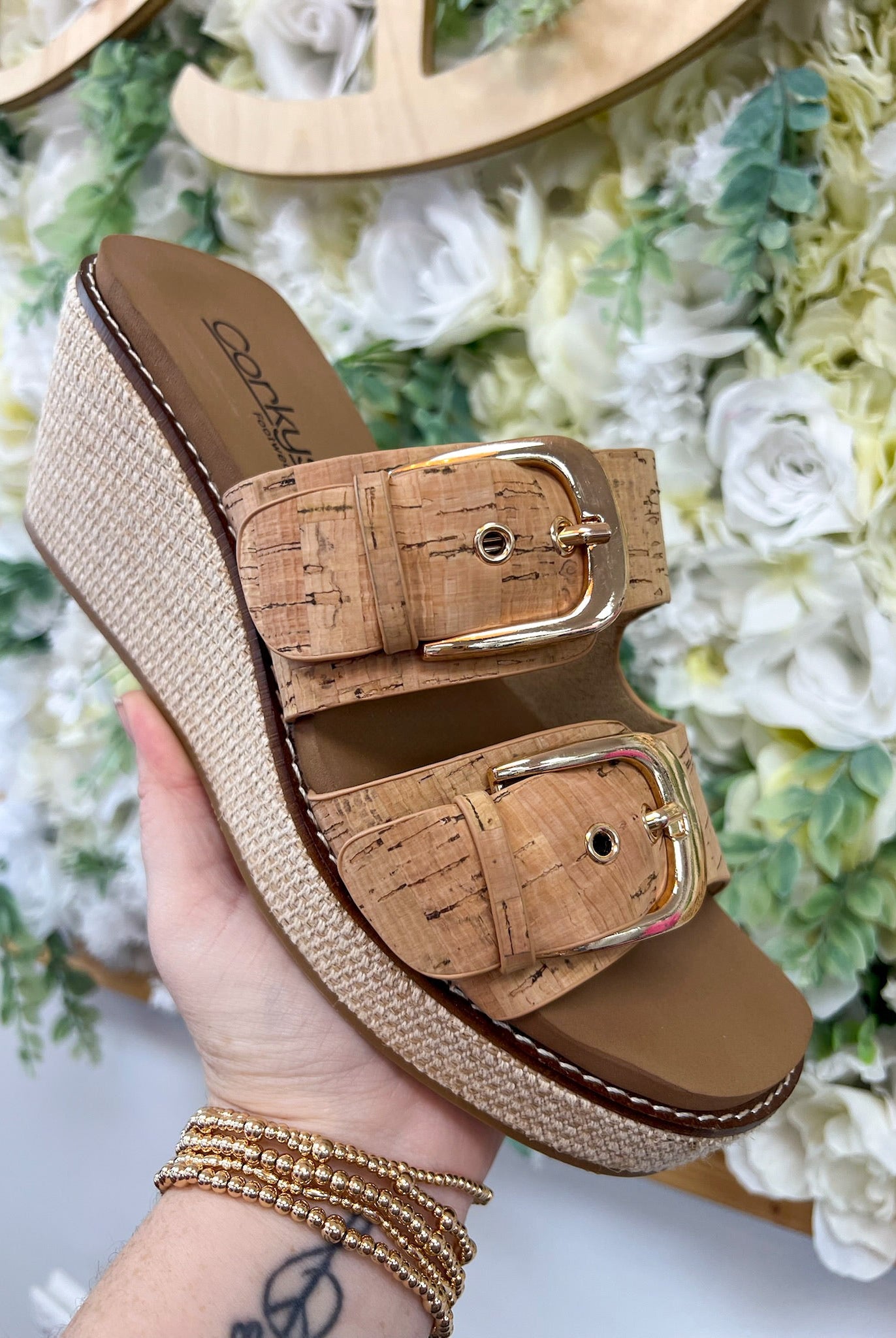 Corkys Manifest Cork Double Strap Wedges - A'Bekah's Boutique