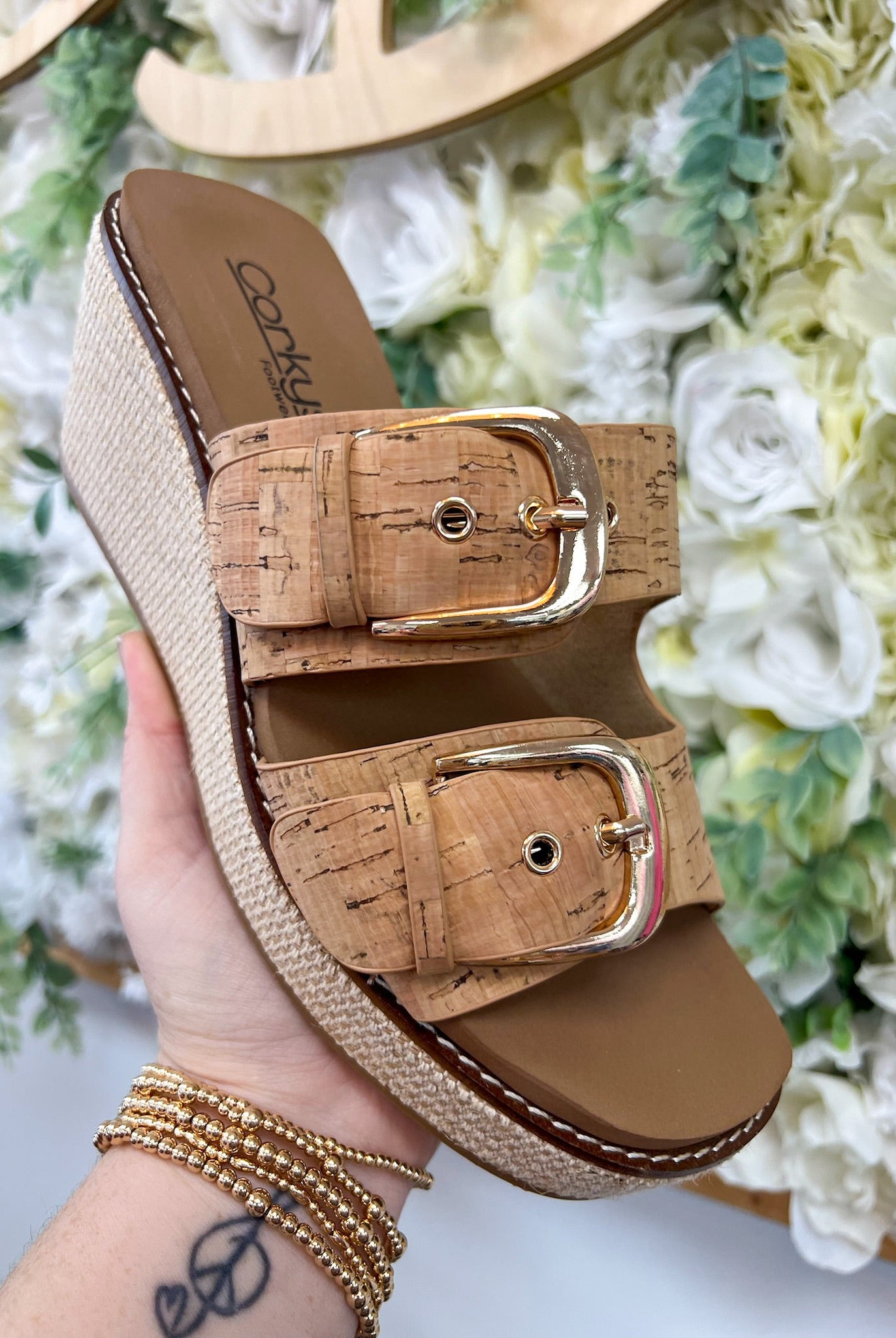 Corkys Manifest Cork Double Strap Wedges - A'Bekah's Boutique