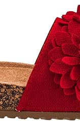 Corkys Red Wild Child Slip On Sandals with 3D Flowers - A'Bekah's Boutique