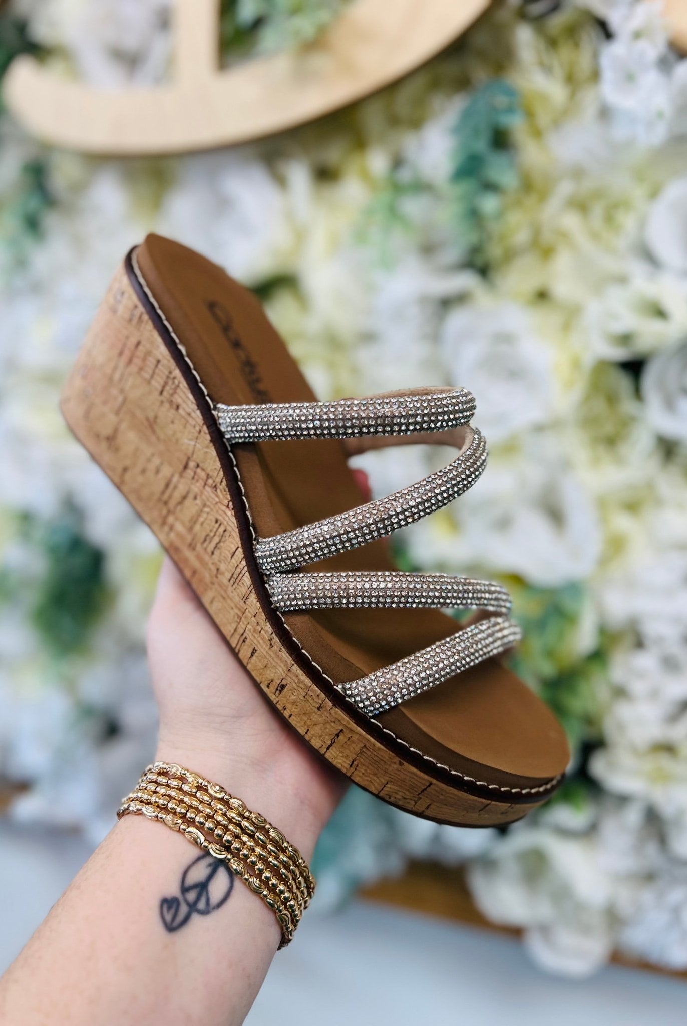 Corkys Summer Glow Rhinestone Strappy Wedges - A'Bekah's Boutique