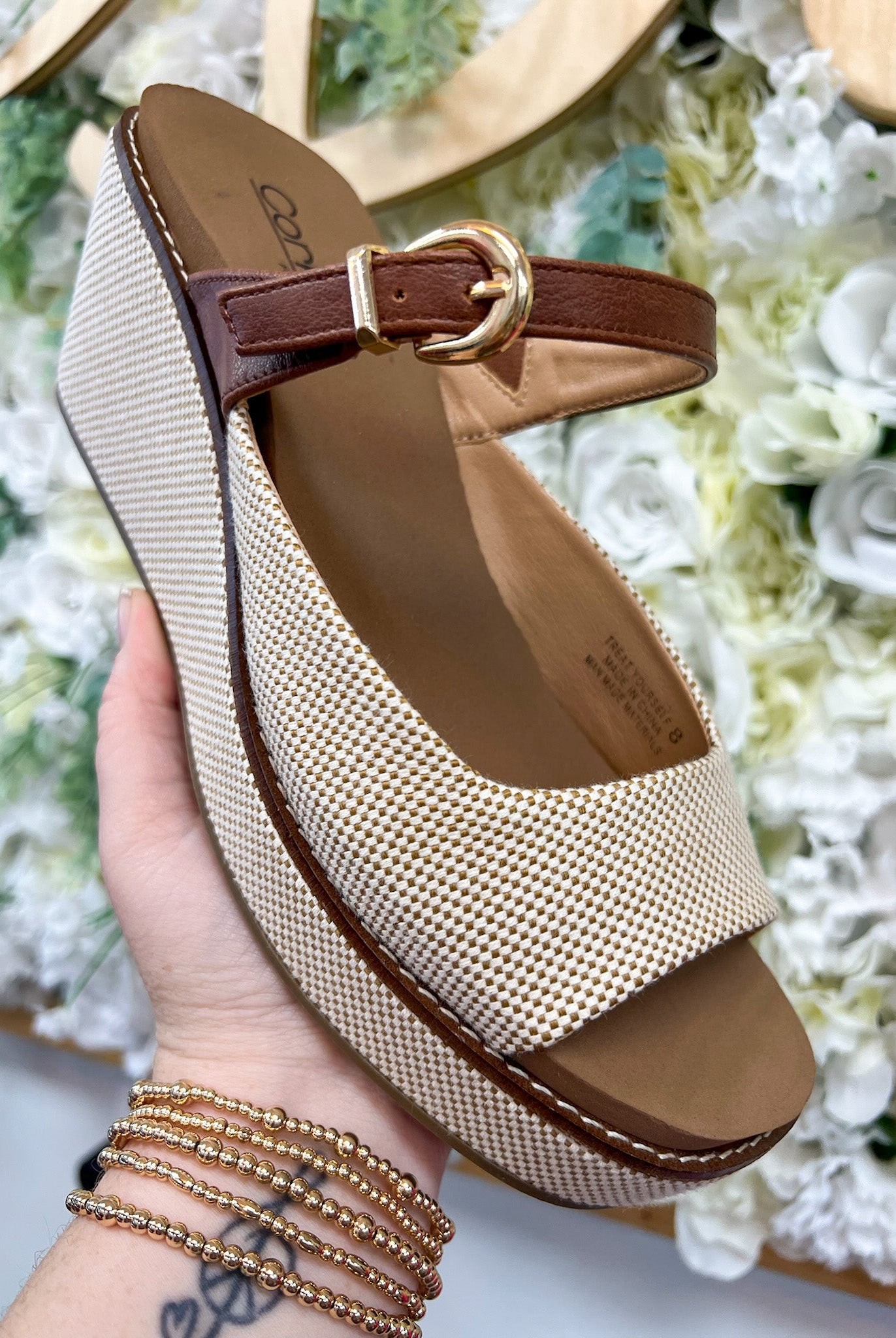 Corkys Treat Yourself Bourbon Combo Slip On Wedges - A'Bekah's Boutique
