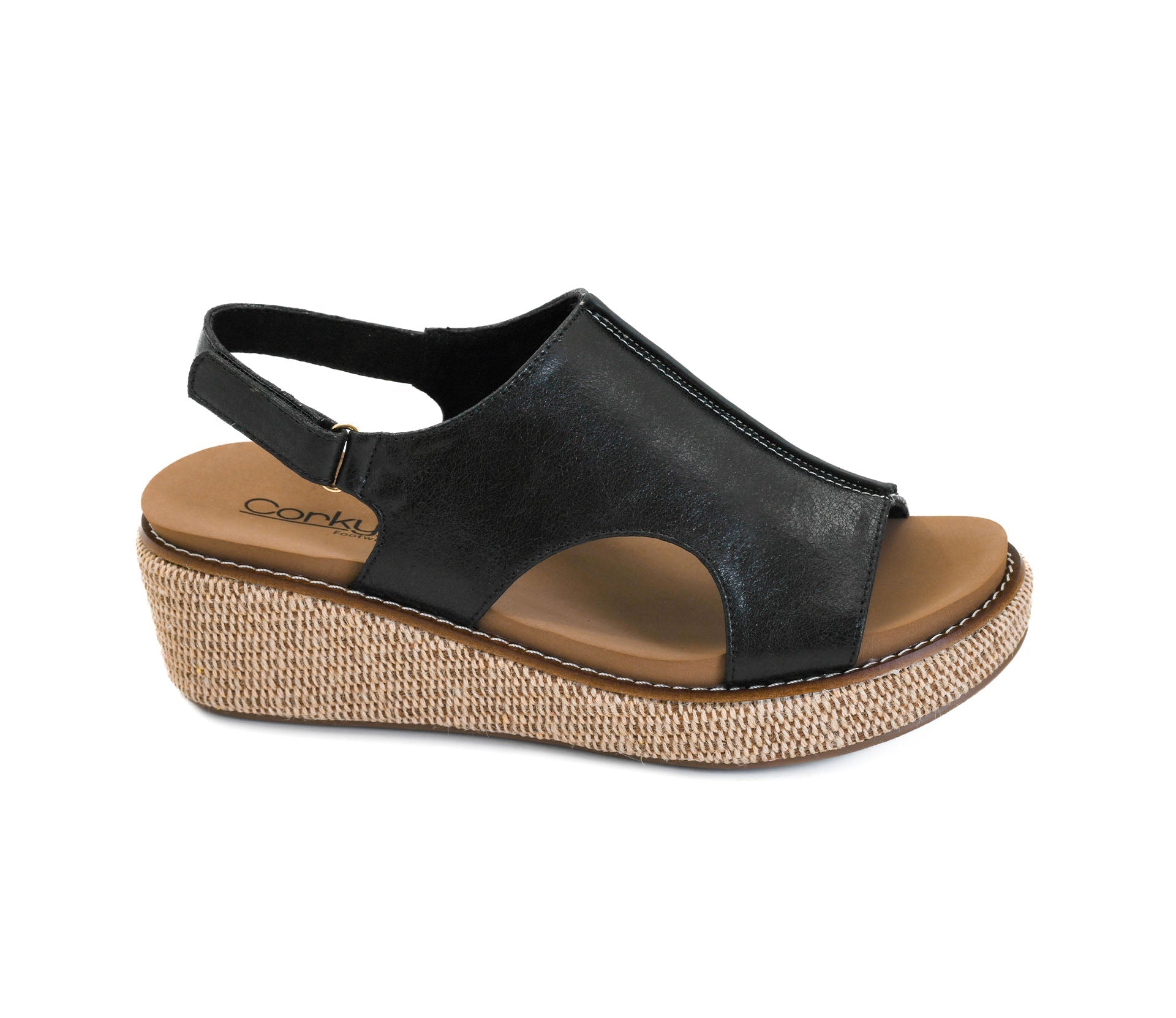 Corkys Volta II Black 2 Wedges - A'Bekah's Boutique