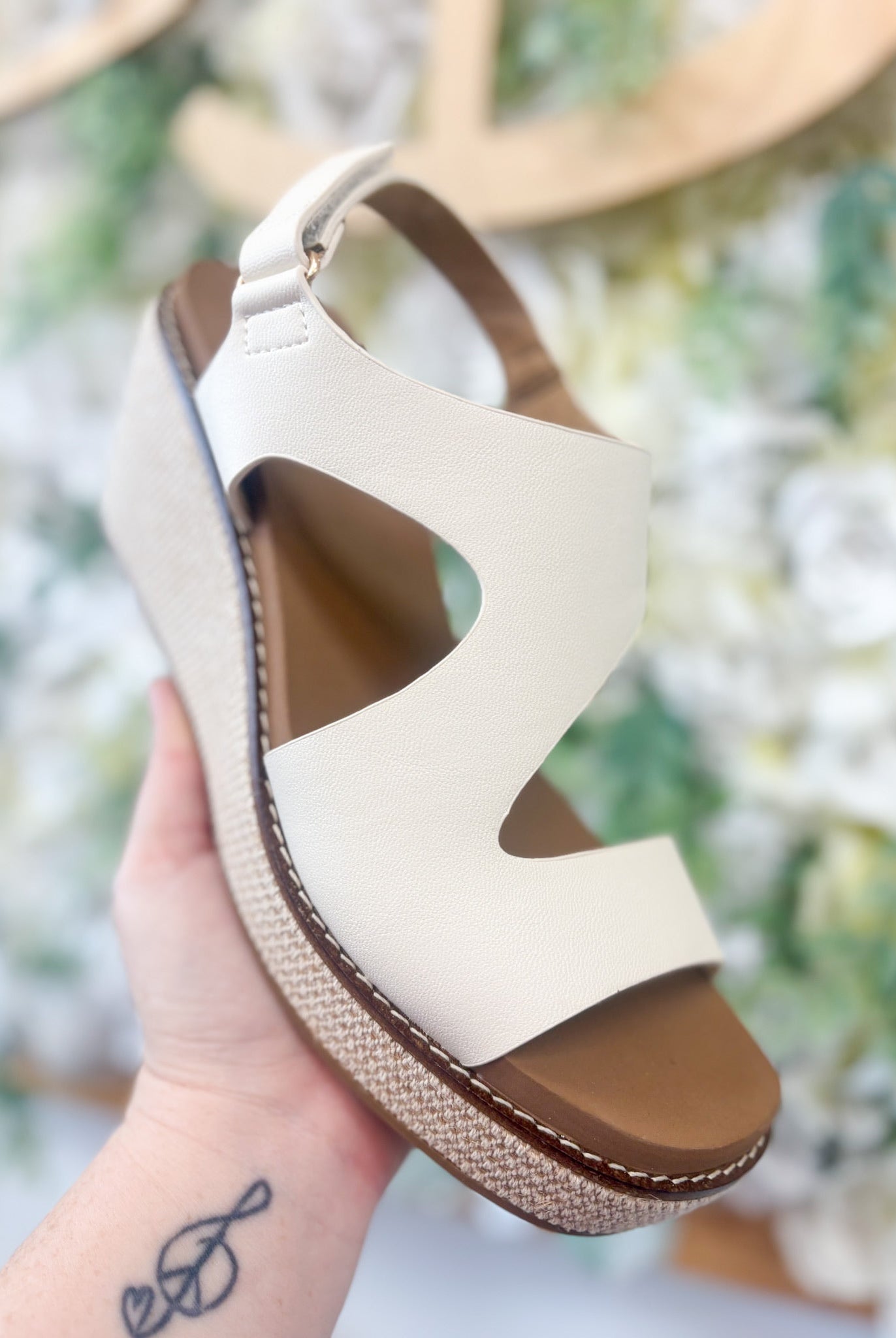 Corkys White Steppin Out Wedges - A'Bekah's Boutique