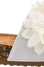 Corkys White Wild Child Slip On Sandals with 3D Flowers - A'Bekah's Boutique