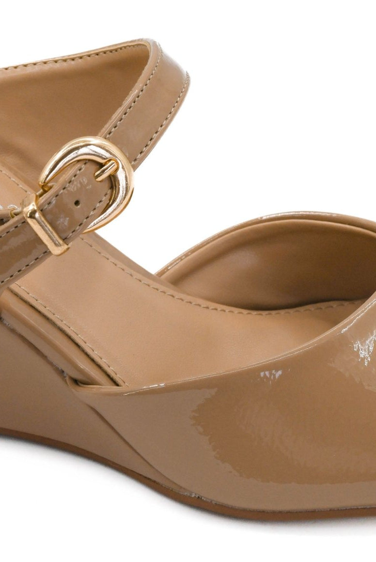 Corkys XOXO Camel Patent Wedge - A'Bekah's Boutique