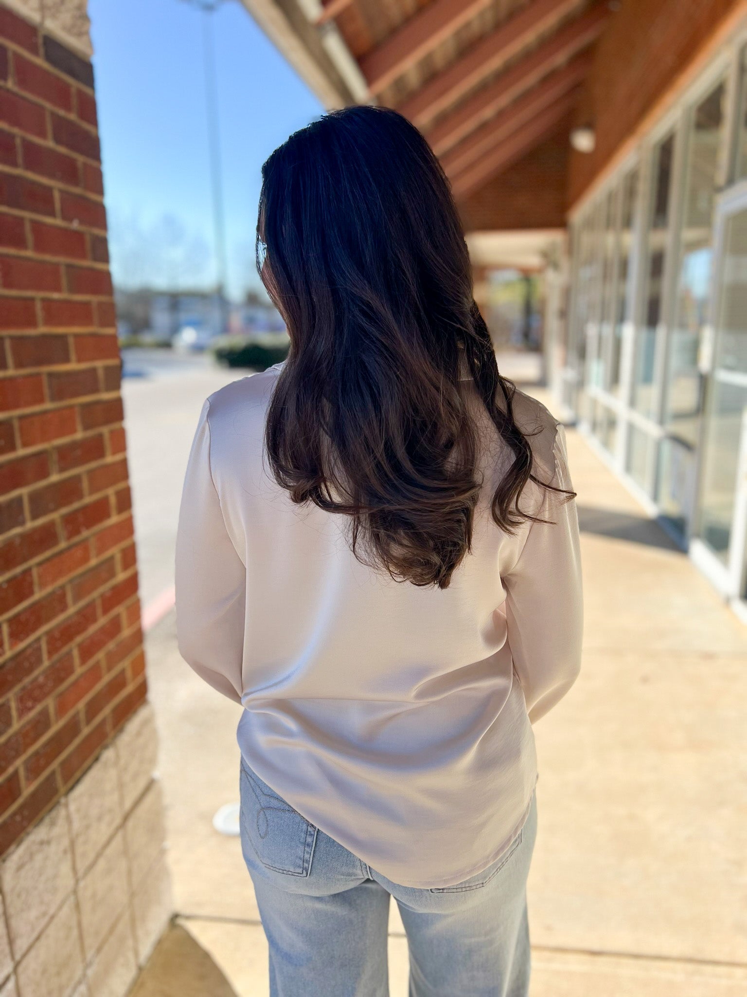 Cream Button Up Long Sleeve Top - A'Bekah's Boutique