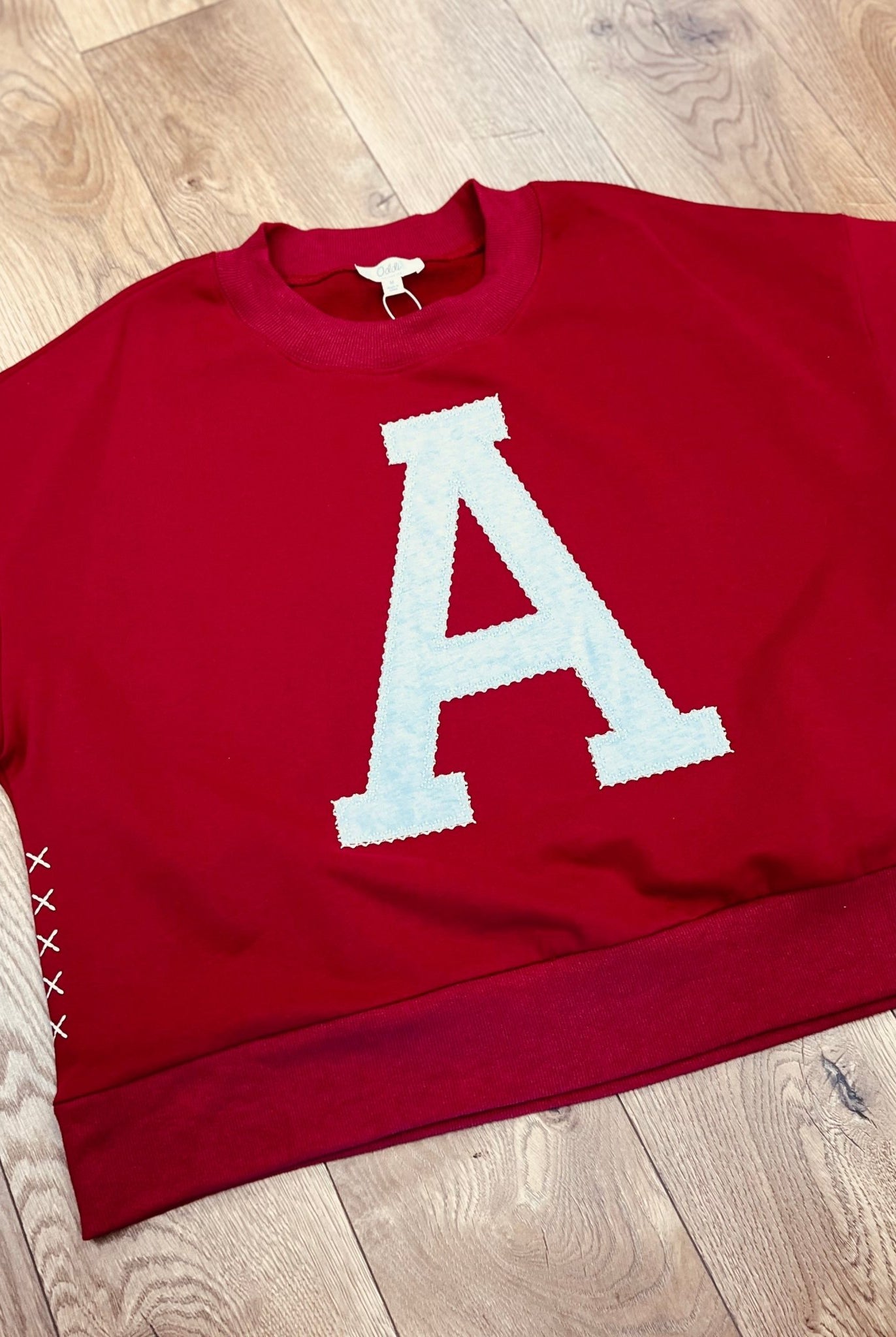 Crimson Vintage Letter Short Sleeve Alabama Top - A'Bekah's Boutique