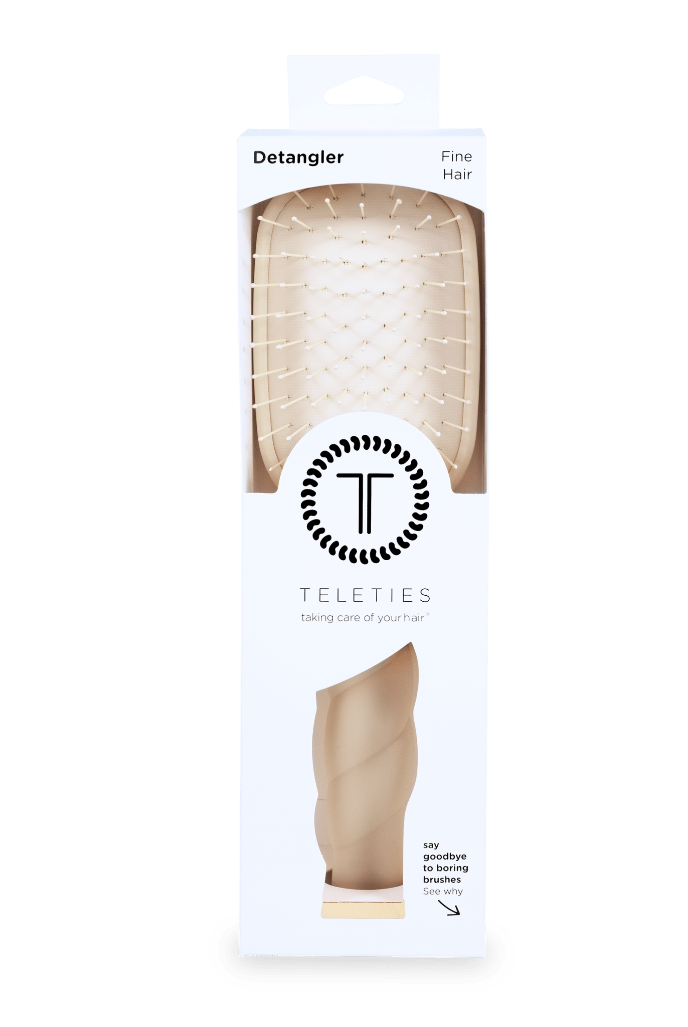 Detangler Hair Brush for Fine Hair - Tan - A'Bekah's Boutique