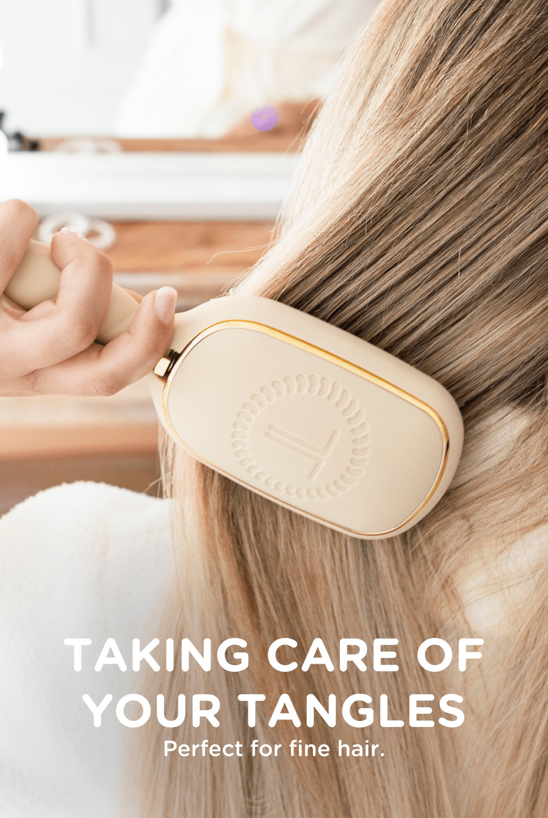 Detangler Hair Brush for Fine Hair - Tan - A'Bekah's Boutique