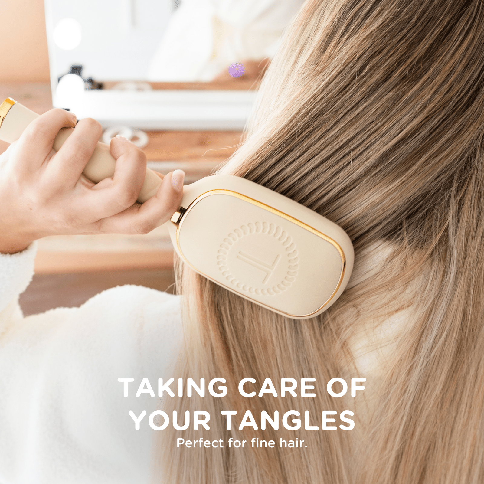 Detangler Hair Brush for Fine Hair - Tan - A'Bekah's Boutique