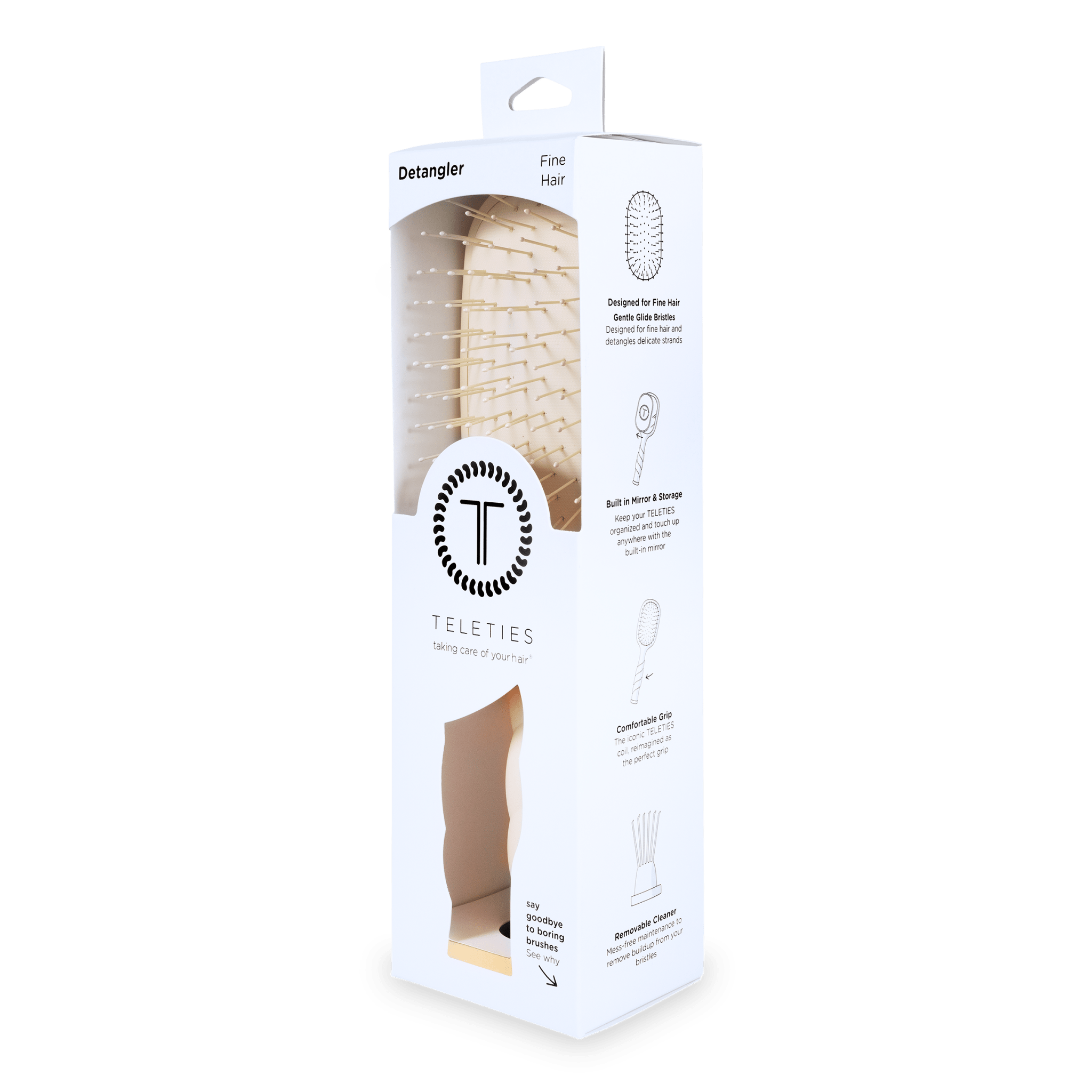 Detangler Hair Brush for Fine Hair - Tan - A'Bekah's Boutique