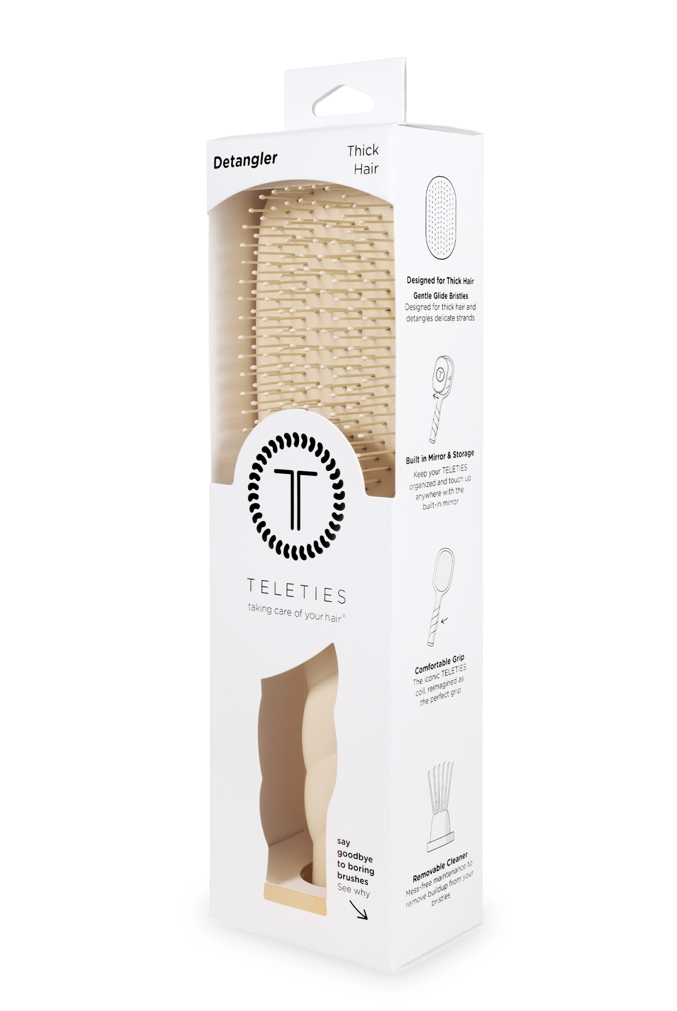 Detangler Hair Brush for Thick Hair - Tan - A'Bekah's Boutique