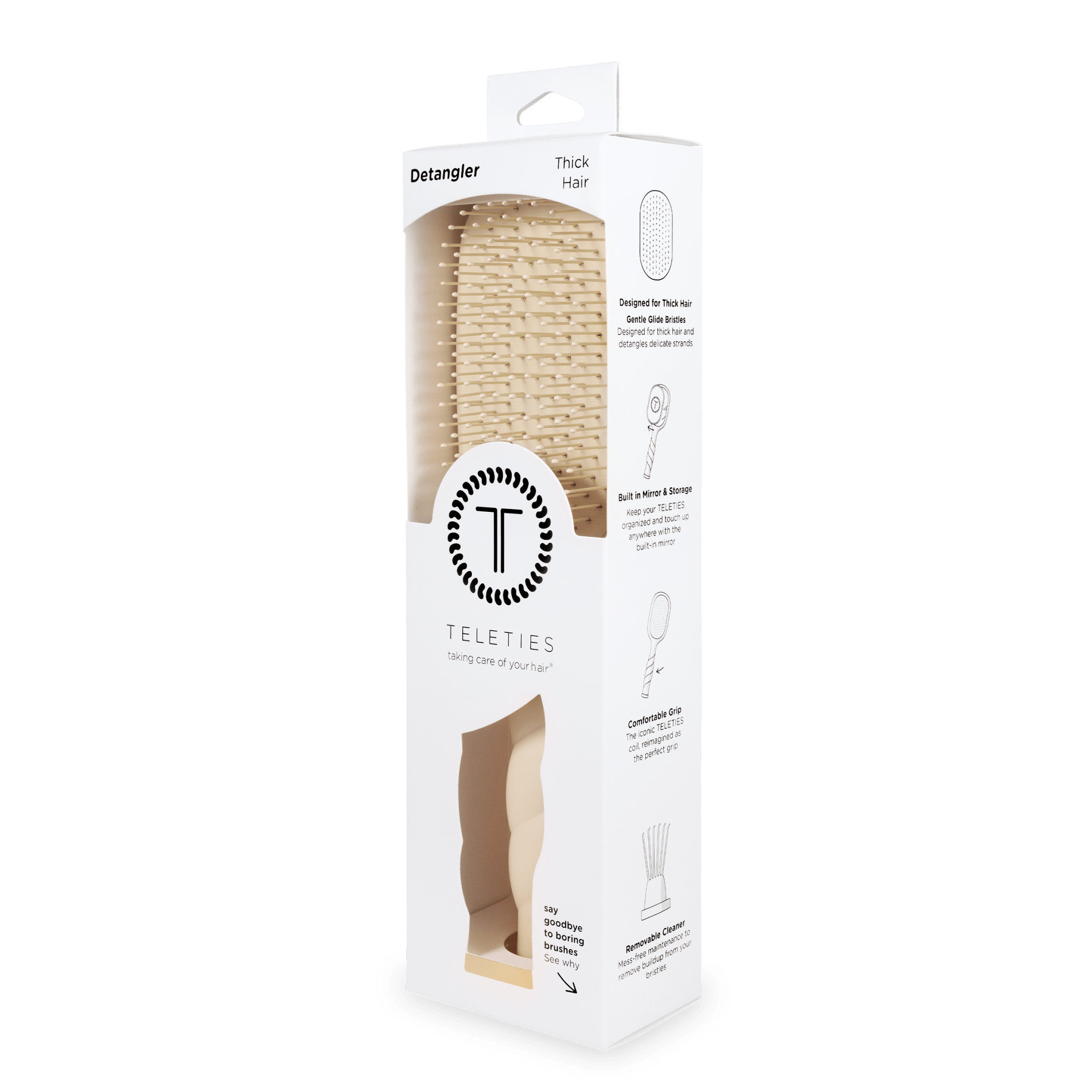 Detangler Hair Brush for Thick Hair - Tan - A'Bekah's Boutique