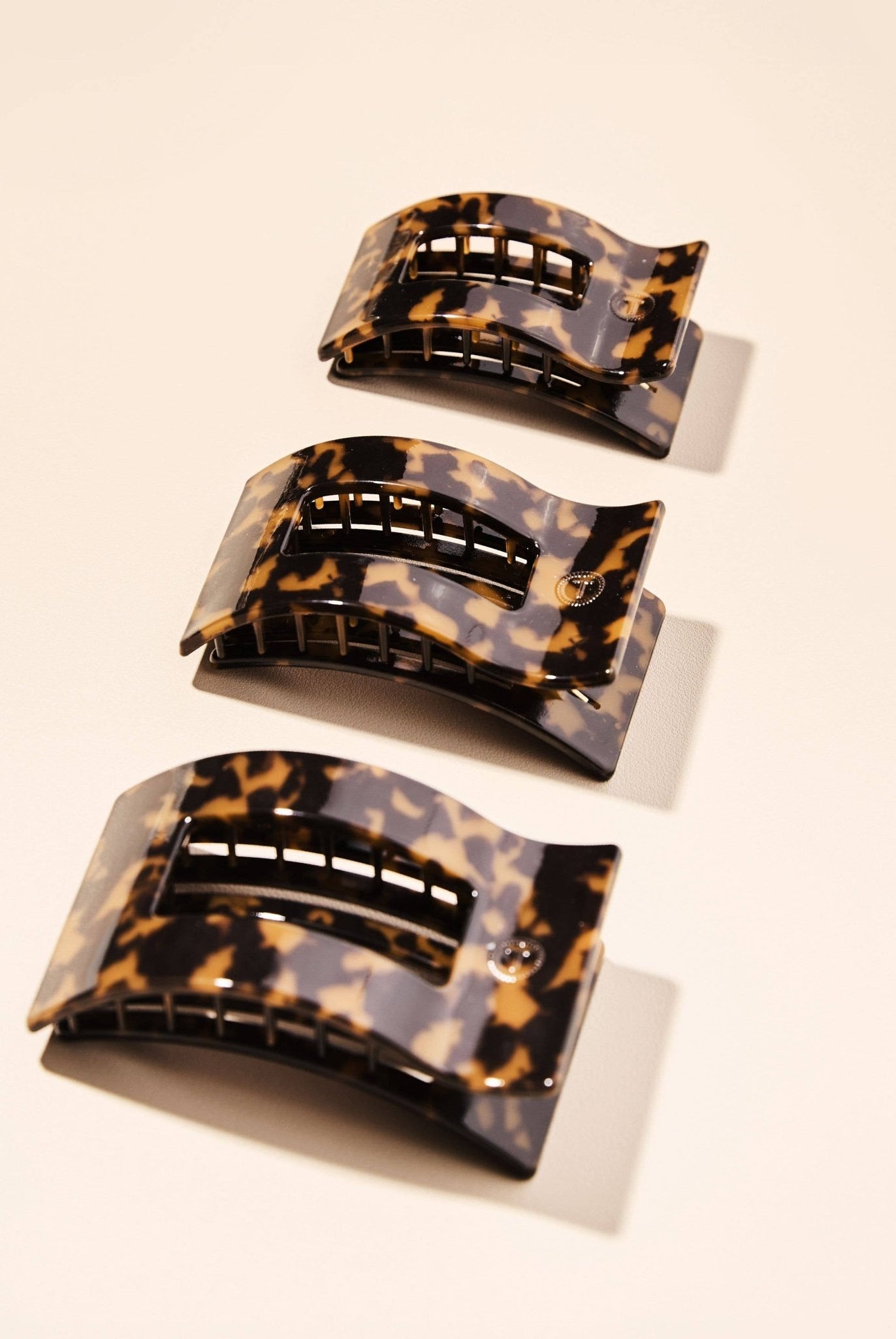 Flat Rectangle Hair Clip | Medium | Tortoise - A'Bekah's Boutique