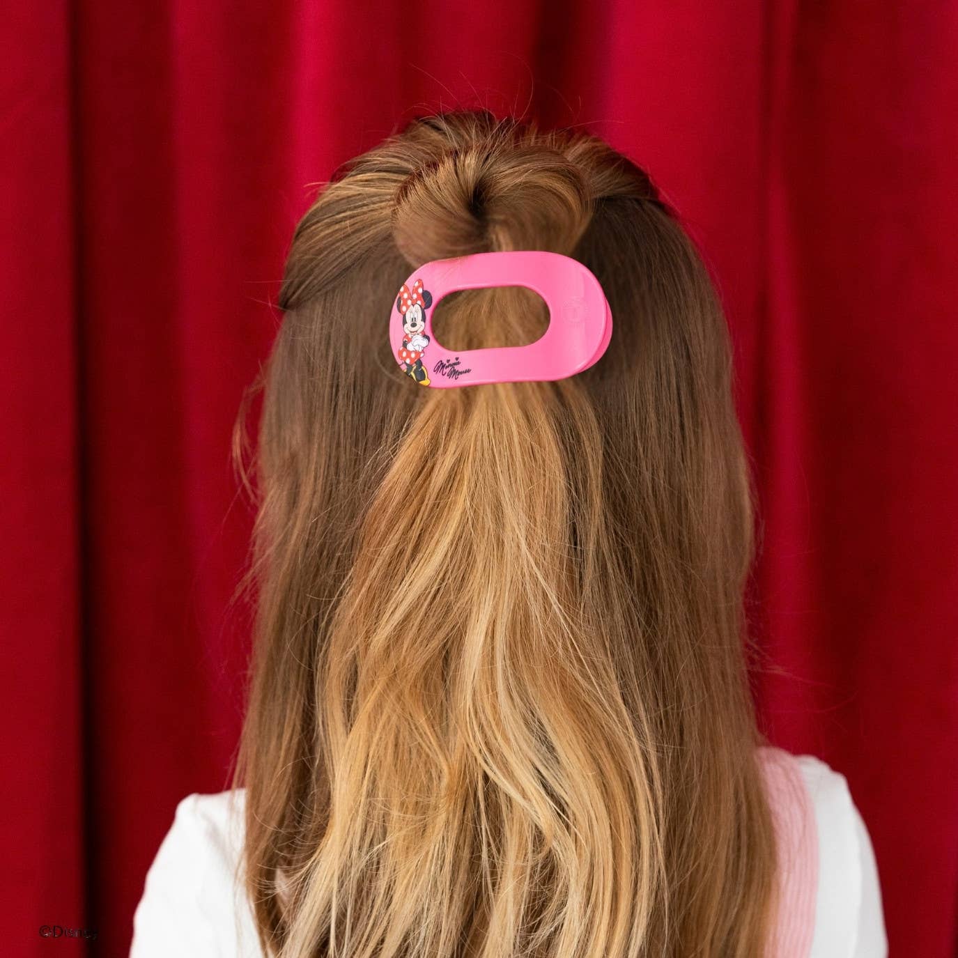 Flat Round Hair Clip | Small | Minnie Mouse - A'Bekah's Boutique