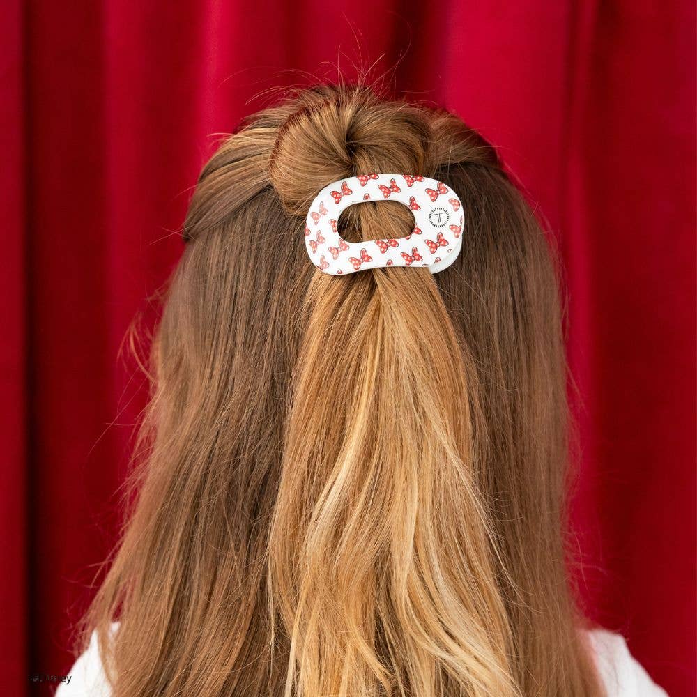 Flat Round Hair Clip | Tiny | Minnie Mouse Loves Her Bows! - A'Bekah's Boutique