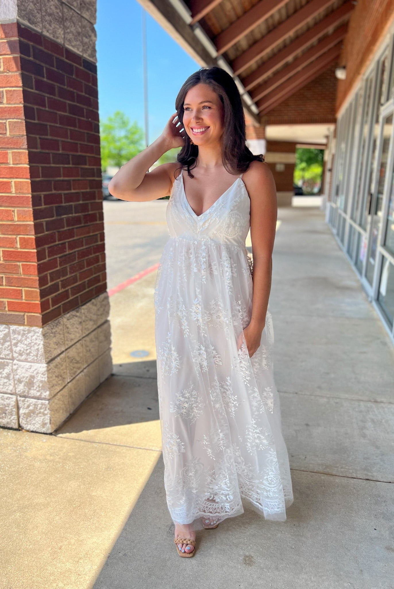 Forever Yours Ivory Lace Crochet Maxi Dress - A'Bekah's Boutique