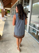 Getting Closer Chambray Floral Sleeveless Dress - A'Bekah's Boutique