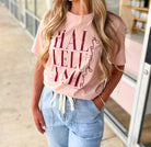 Hallelujah Anyway Heather Peach Short Sleeve T-Shirt with Maroon Graphic - A'Bekah's Boutique