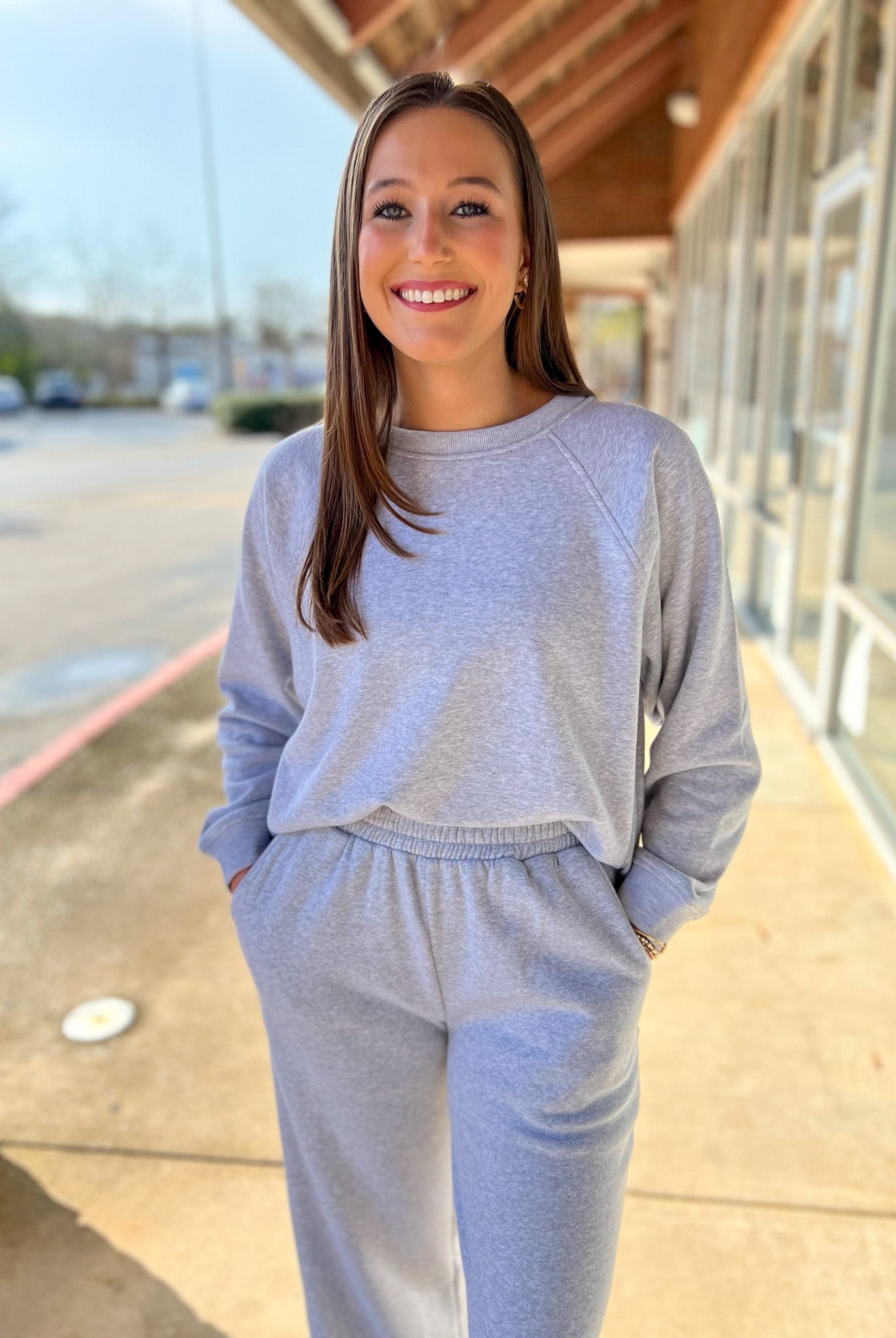 Heather Grey Fleece Pullover and Pants Set - A'Bekah's Boutique