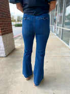 Judy Blue Dark Wash Mid Rise Bootcut Trouser Jeans 32" Inseam - A'Bekah's Boutique