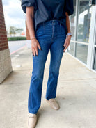 Judy Blue Dark Wash Mid Rise Bootcut Trouser Jeans 32" Inseam - A'Bekah's Boutique