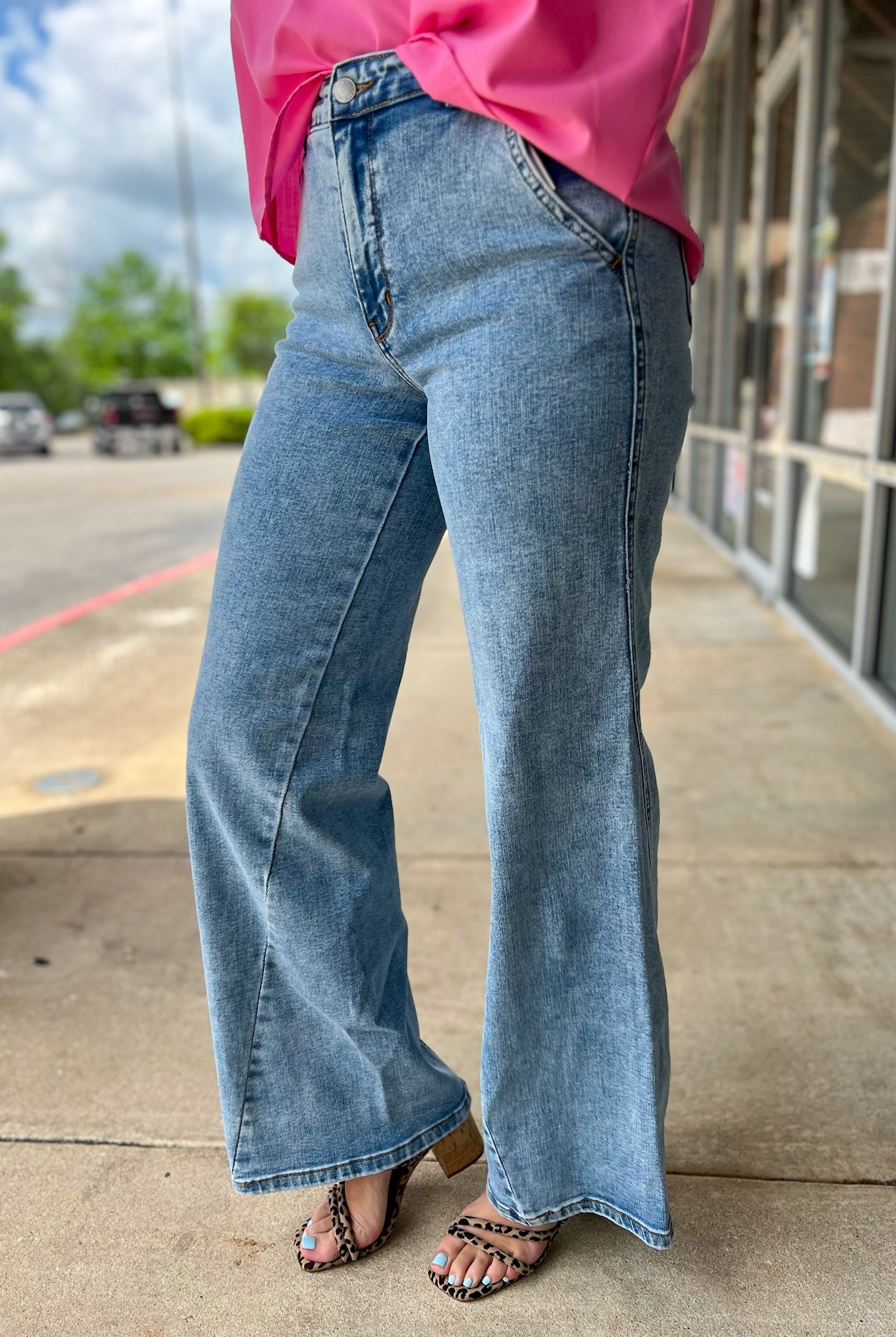 Judy Blue High Waist Stone Wash Retro Fit Jeans with 33" Inseam - A'Bekah's Boutique