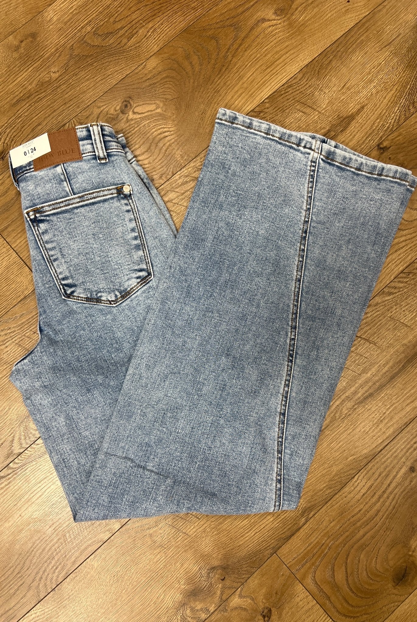 Judy Blue High Waist Stone Wash Retro Fit Jeans with 33" Inseam - A'Bekah's Boutique