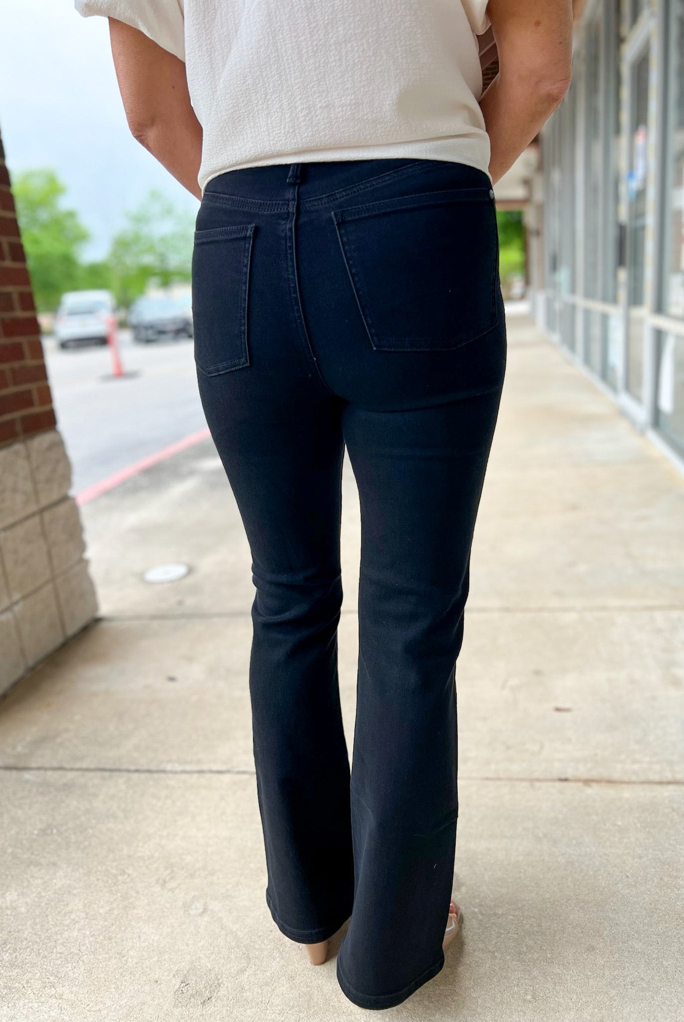 Judy Blue High Waisted Black Bootcut Jeans with Tummy Control 31" Inseam - A'Bekah's Boutique