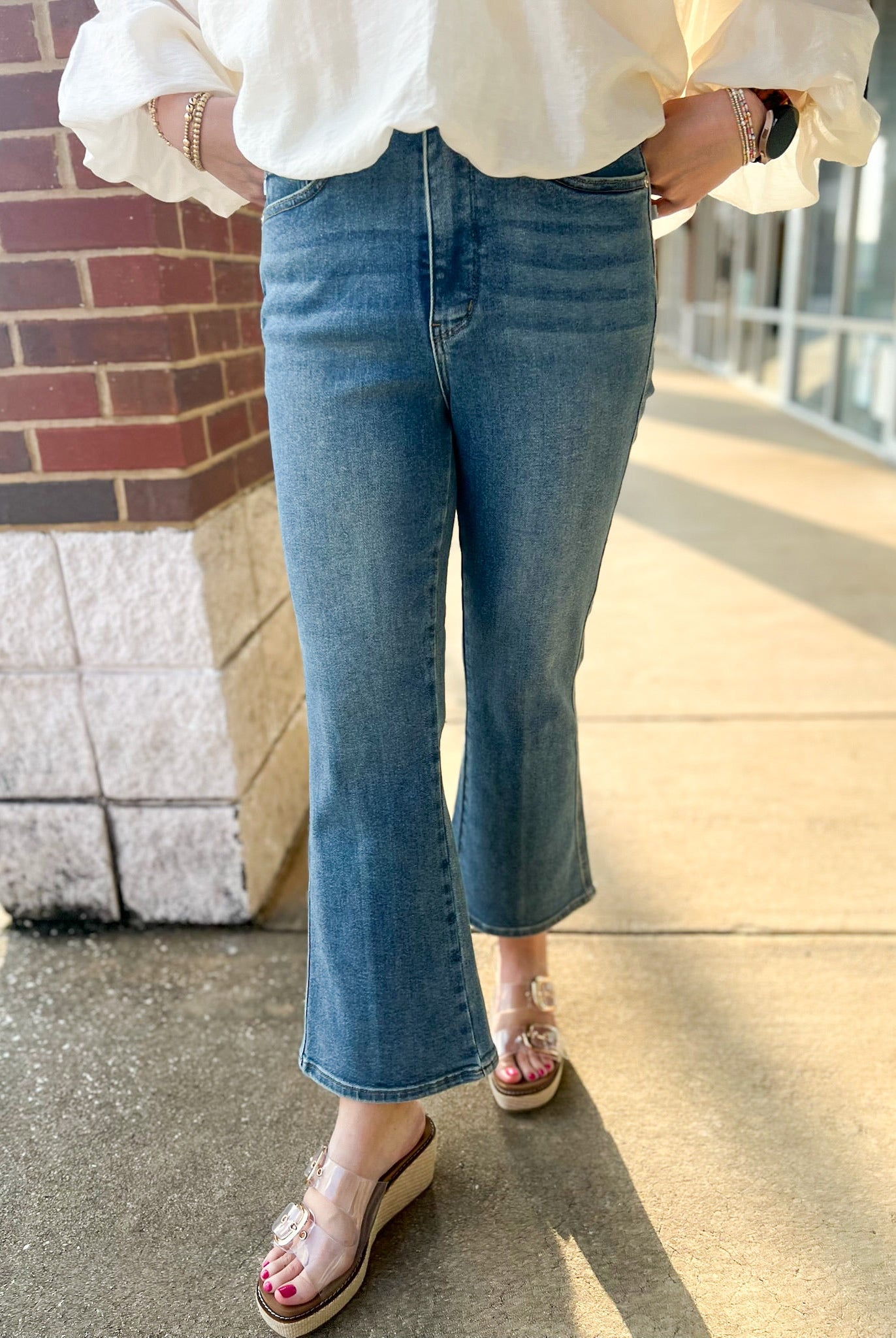 Judy Blue High Waisted Kick Flare Jeans with Tummy Control 26.5" Inseam - A'Bekah's Boutique