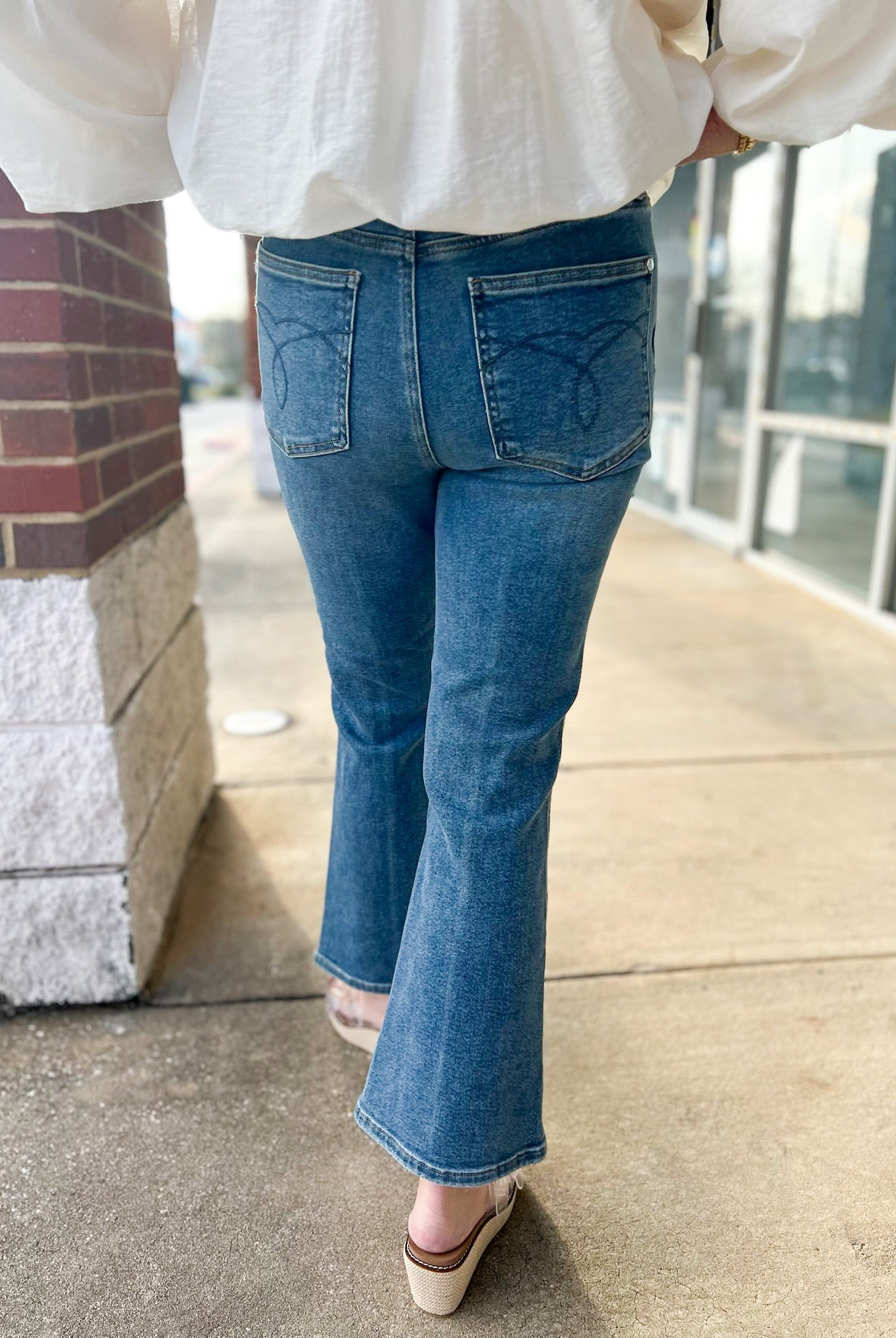 Judy Blue High Waisted Kick Flare Jeans with Tummy Control 26.5" Inseam - A'Bekah's Boutique
