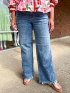 Judy Blue HW Retro Wide Fit Trouser Jeans - A'Bekah's Boutique