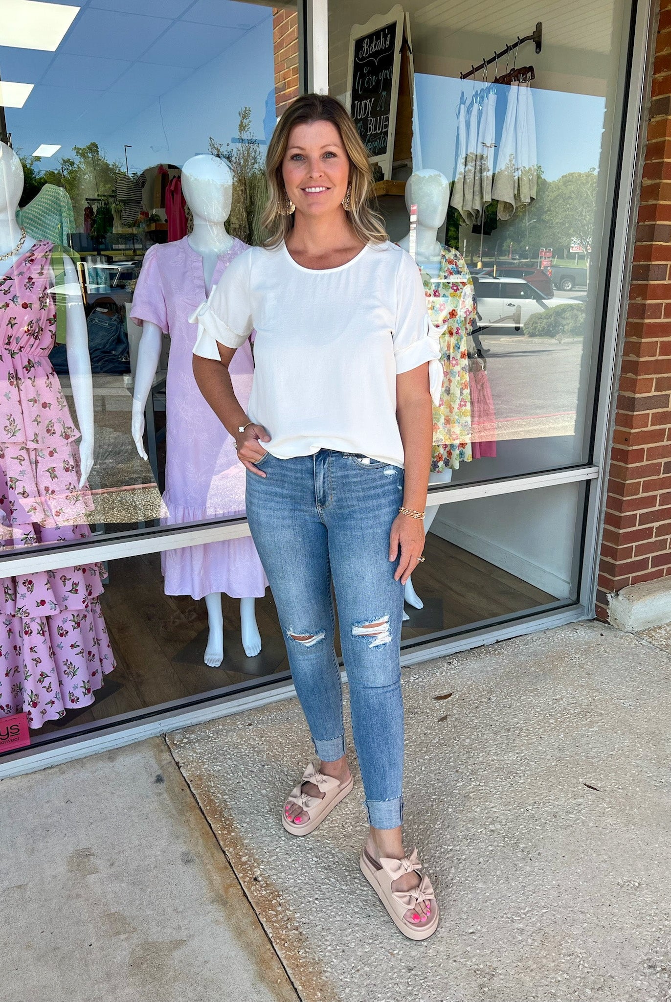 Judy Blue Mid Rise Cuffed Skinny Jeans - A'Bekah's Boutique