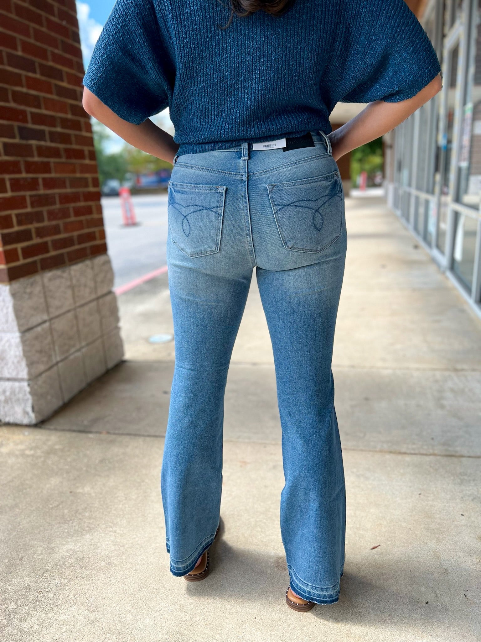 Judy Blue Mid Rise Slim Bootcut Tummy Control Jeans 32" Inseam - A'Bekah's Boutique