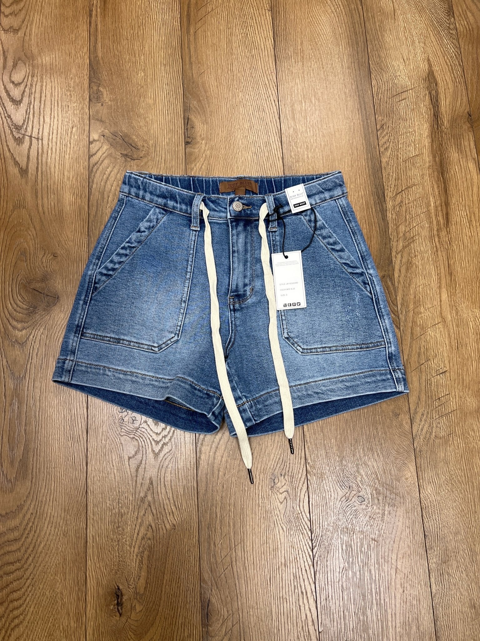 Judy Blue Vintage Wash High Waisted Jogger Shorts (C) - A'Bekah's Boutique