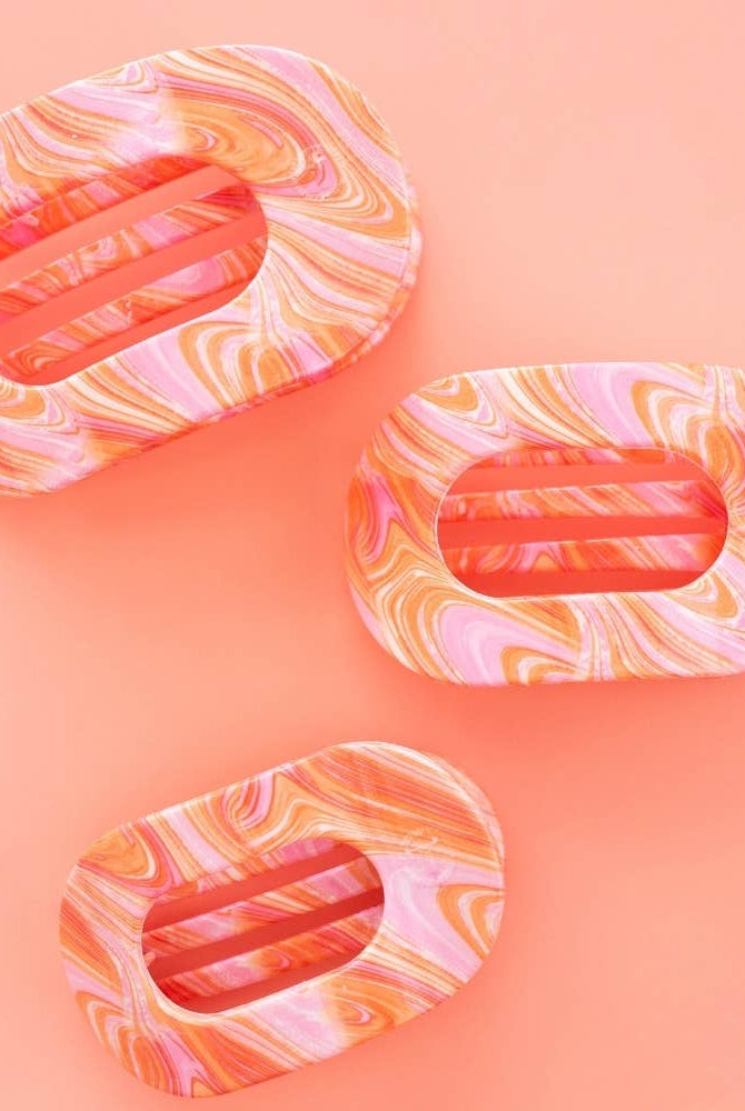 Just Keep Swimming | Medium | Flat Round Hair Clip - A'Bekah's Boutique